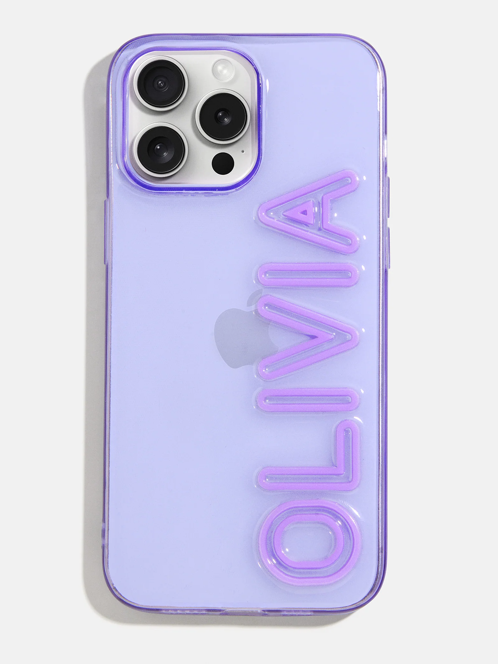 Fine Line Custom iPhone Case - Transparent Purple/Lavender