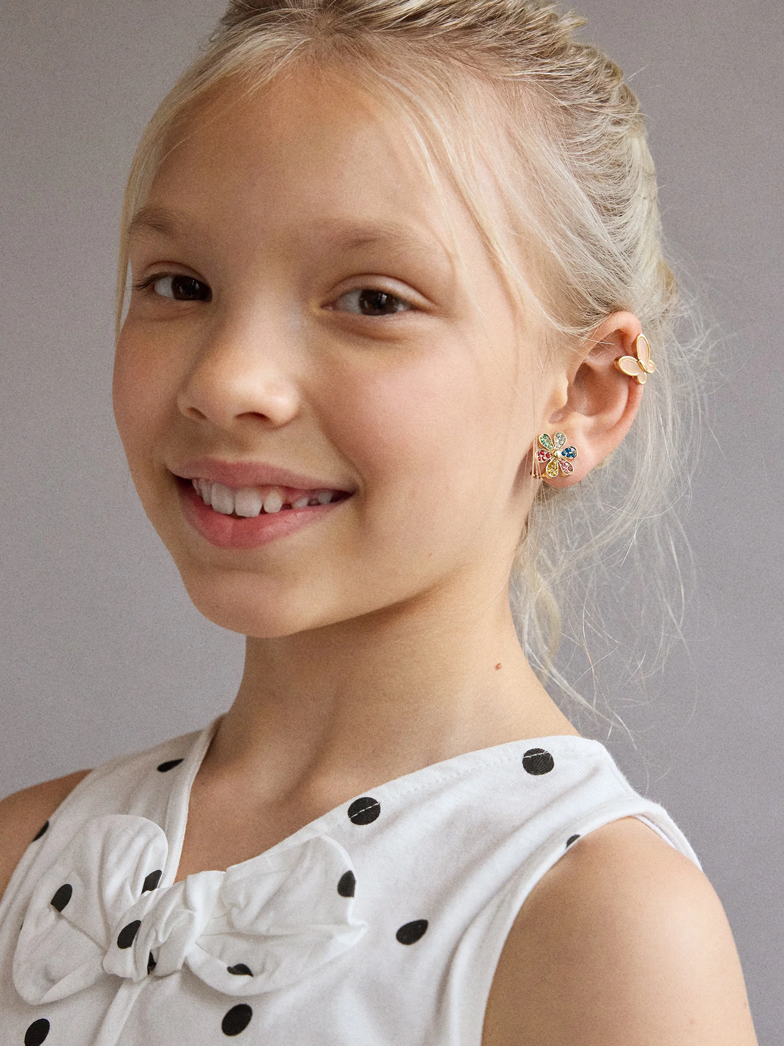 Garden Party Kids’ Clip-On Earring Set - Garden Party - Image 2