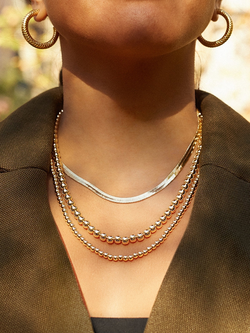 Gia Necklace - Gold Plated Brass - Image 5