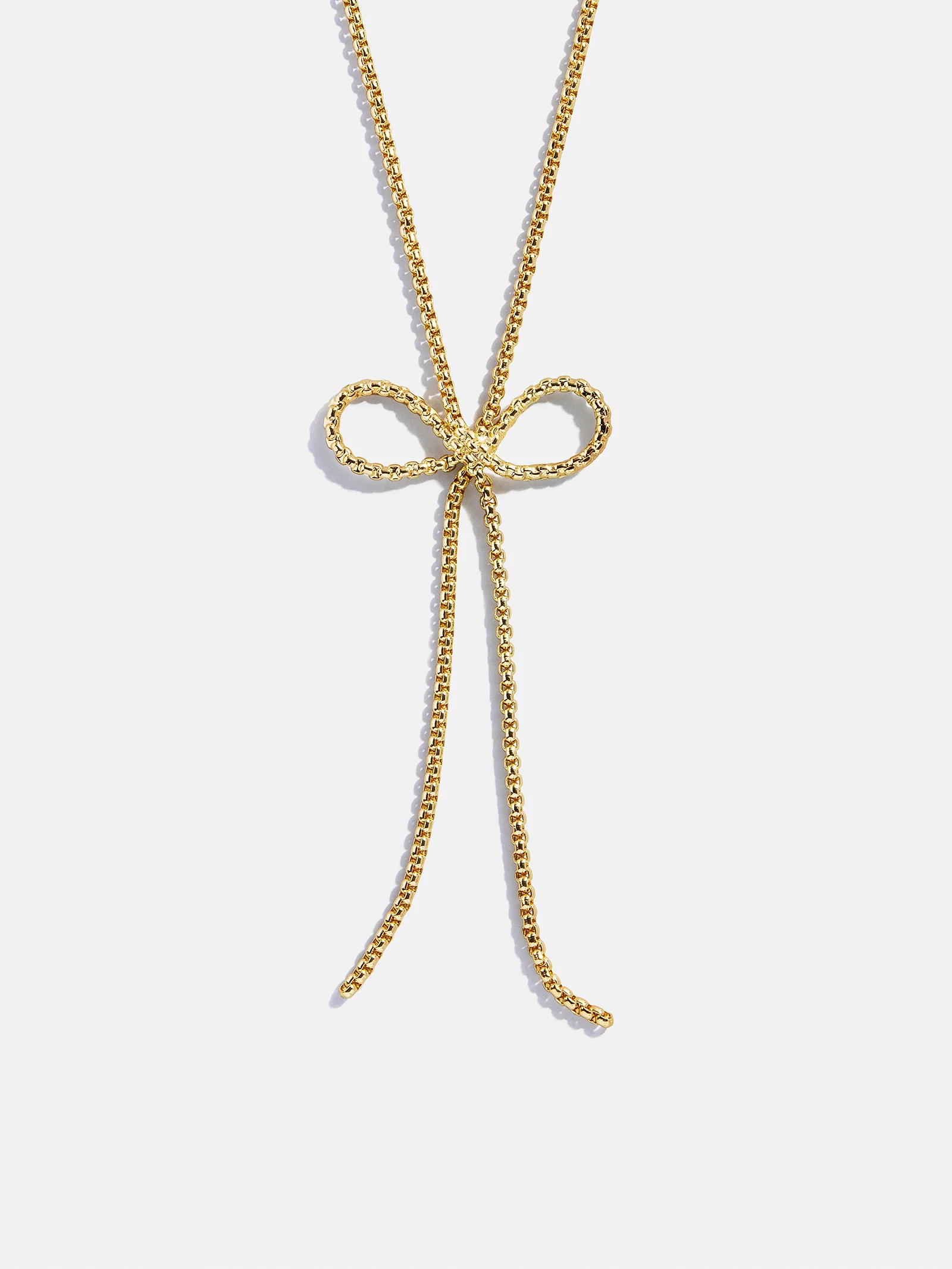 Gigi Bow Lariat Necklace - Gold