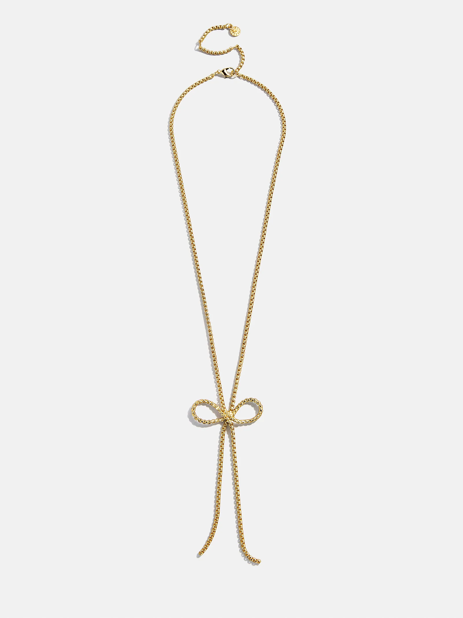 Gigi Bow Lariat Necklace - Gold - Image 3