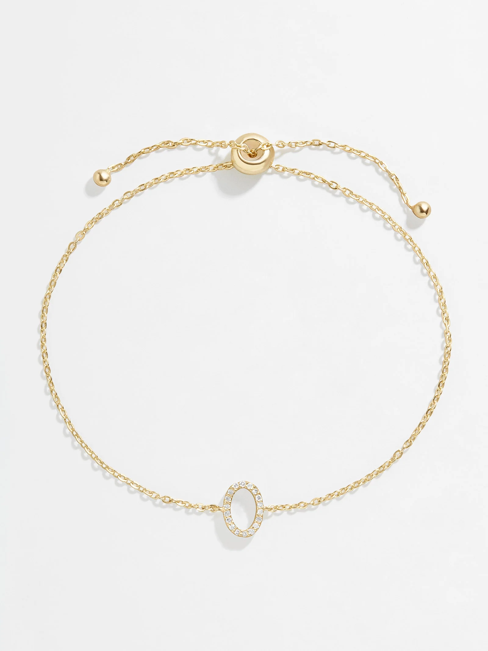 14K Gold & Diamond Initial Bracelet - Gold/Pavé - Image 18