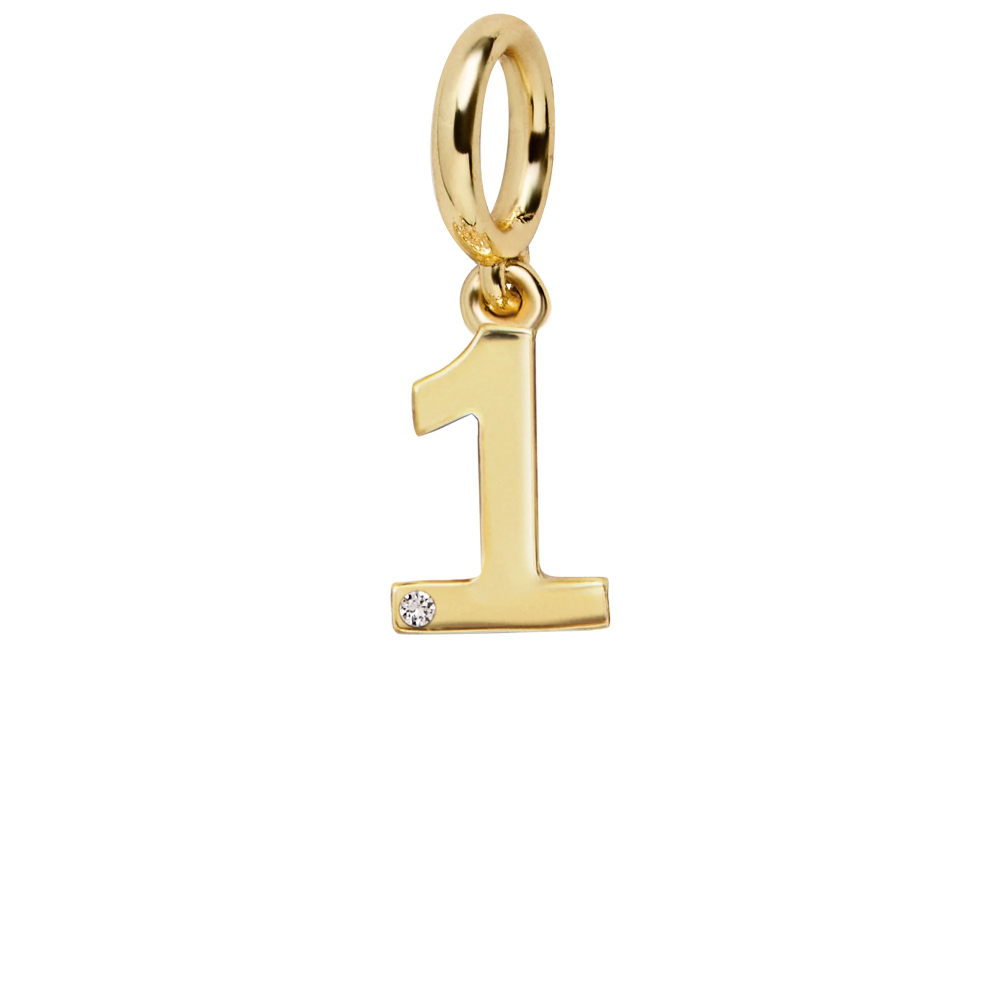 Gold Number Cluster Charm - 1
