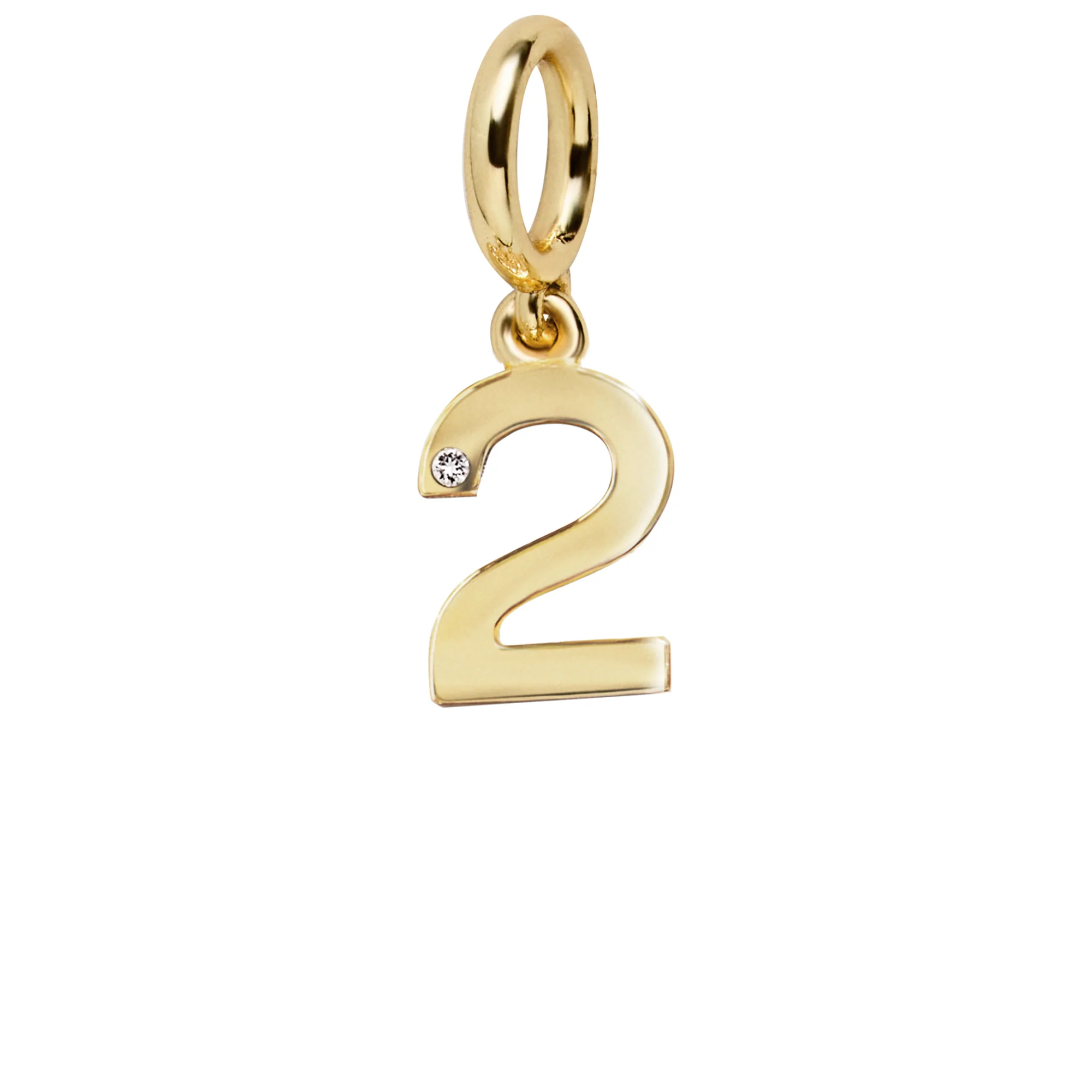 Gold Number Cluster Charm - 2