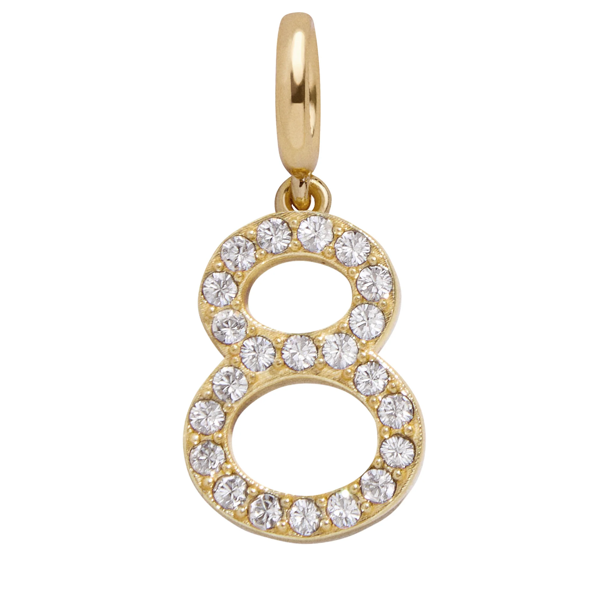 Pavé Number Cluster Charm - 8