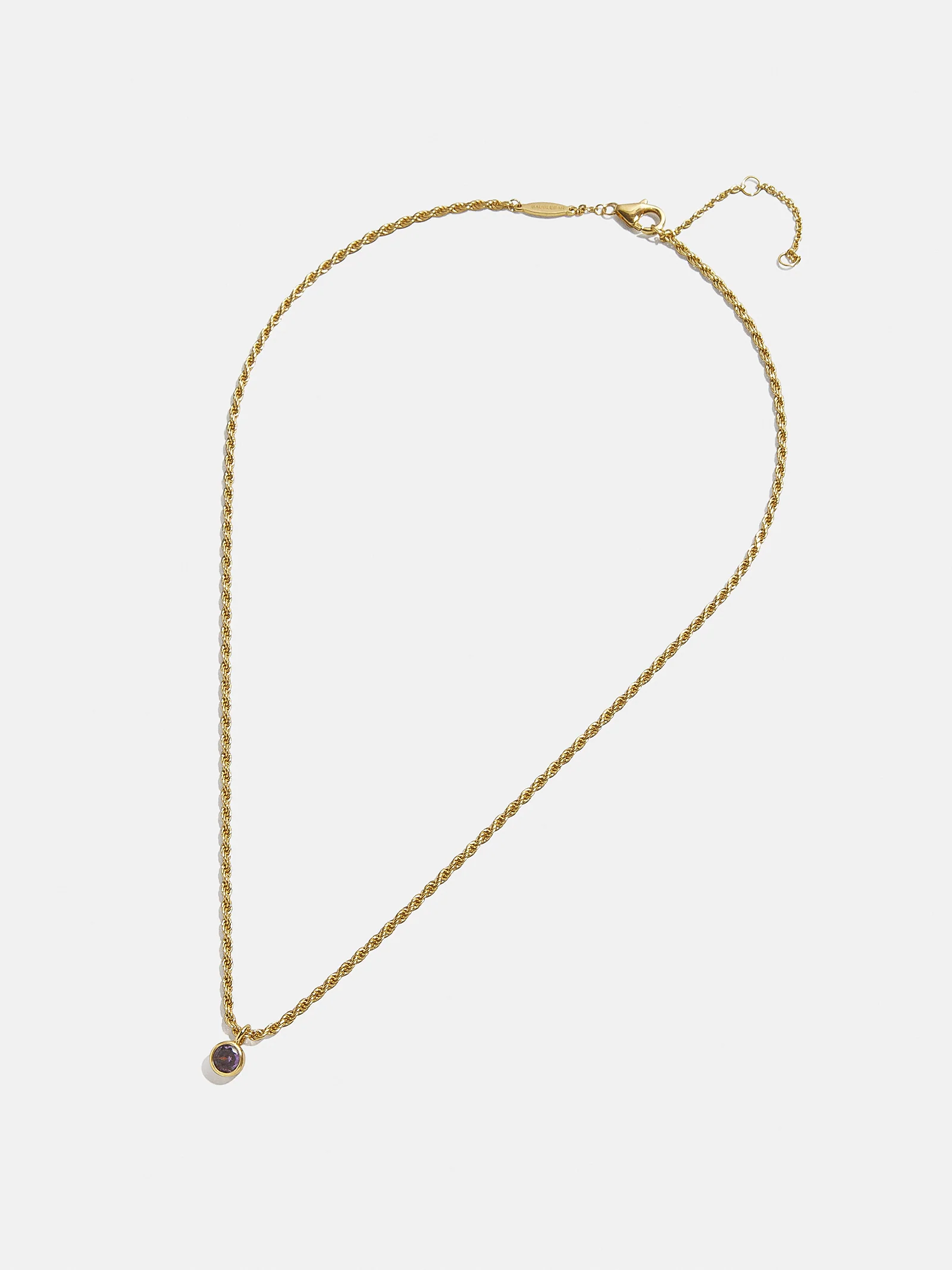 Florence 18K Gold Plated Sterling Silver Birthstone Necklace - Ruby - Image 3