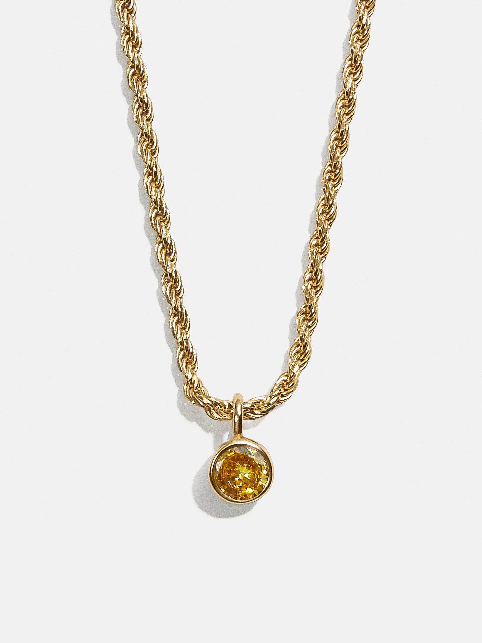 Florence 18K Gold Plated Sterling Silver Birthstone Necklace - Topaz