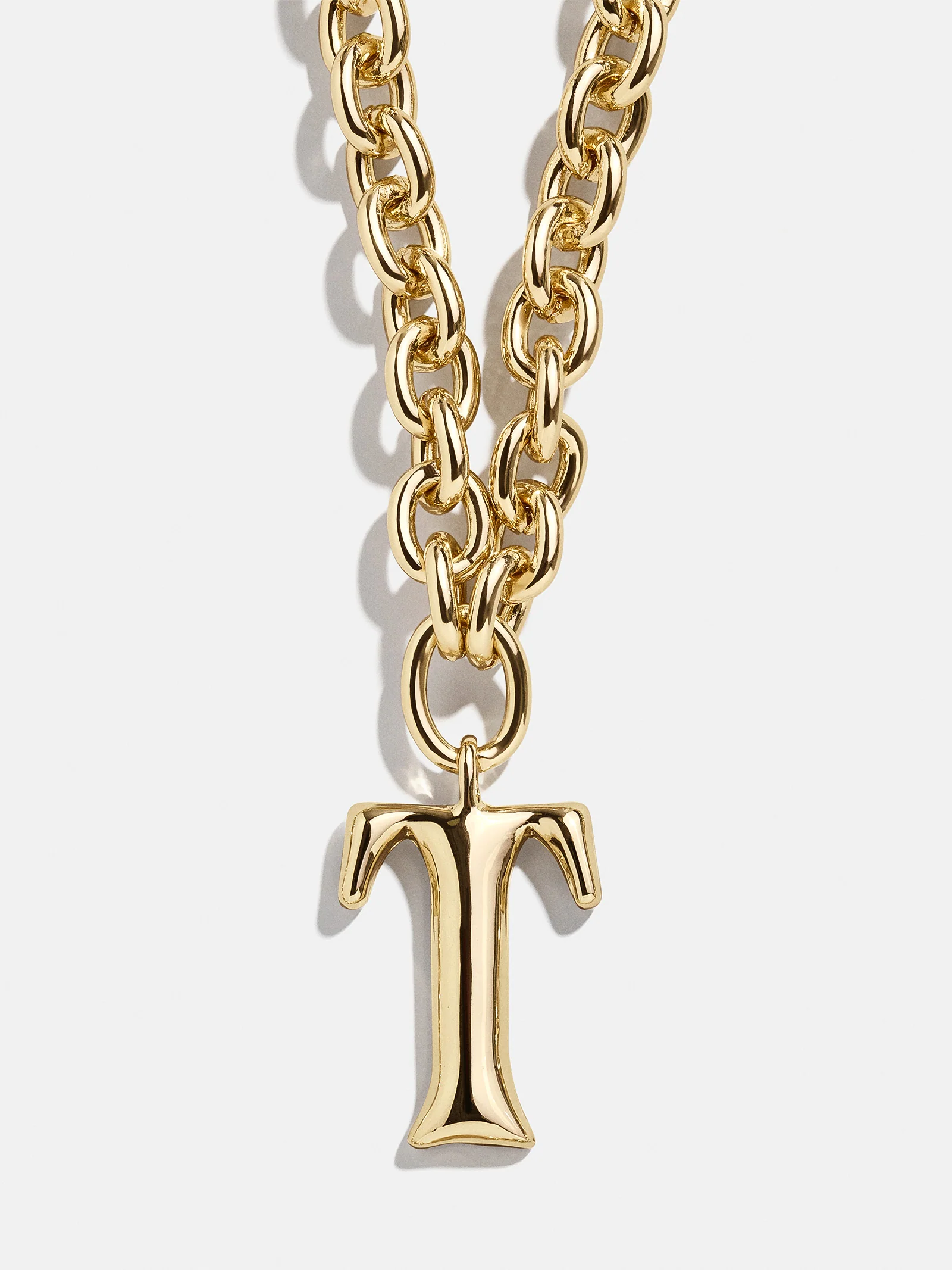 Chunky Charm Initial Necklace - Gold - Image 22