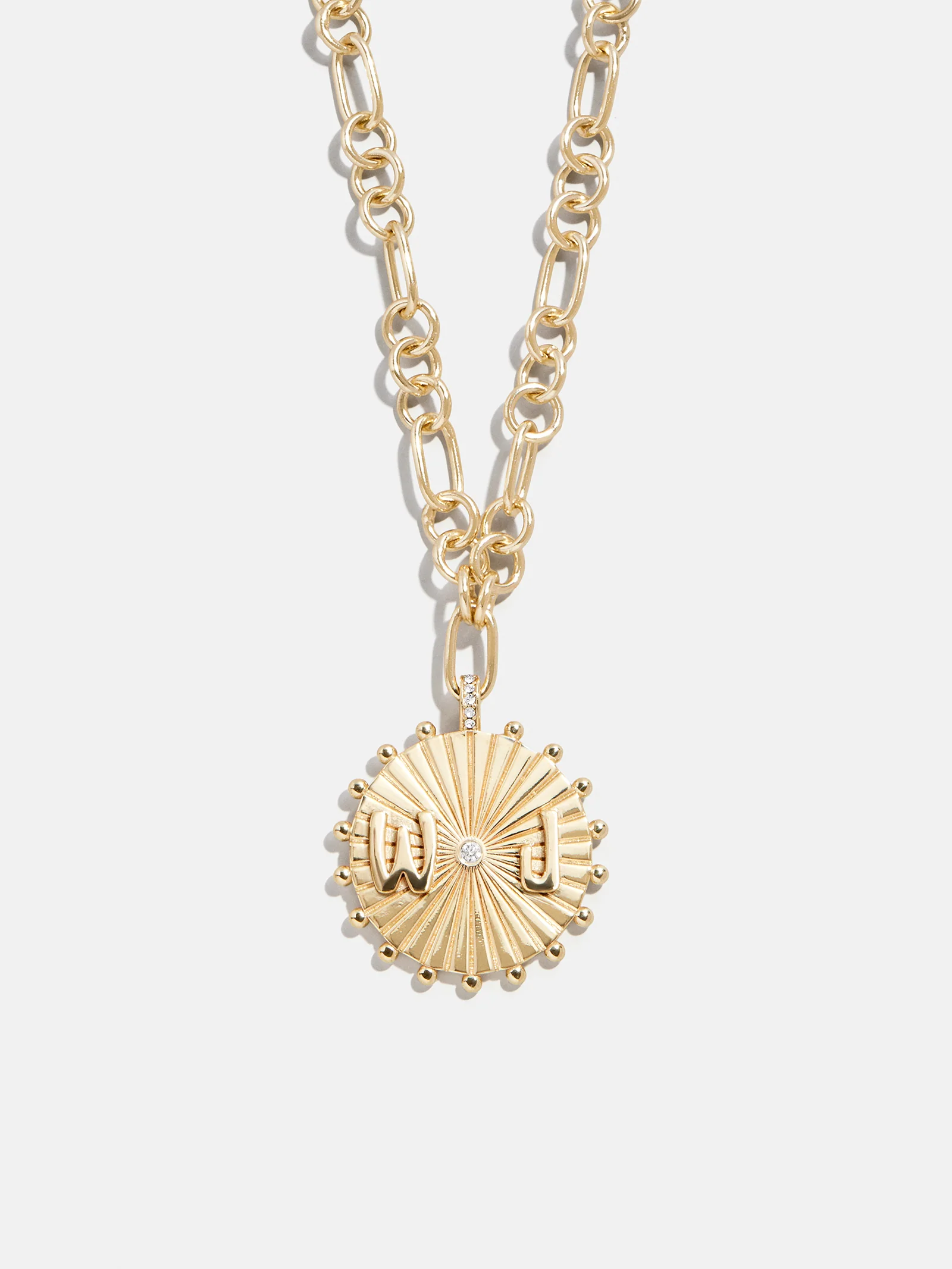 Initial Custom Medallion Necklace - Gold - Image 3