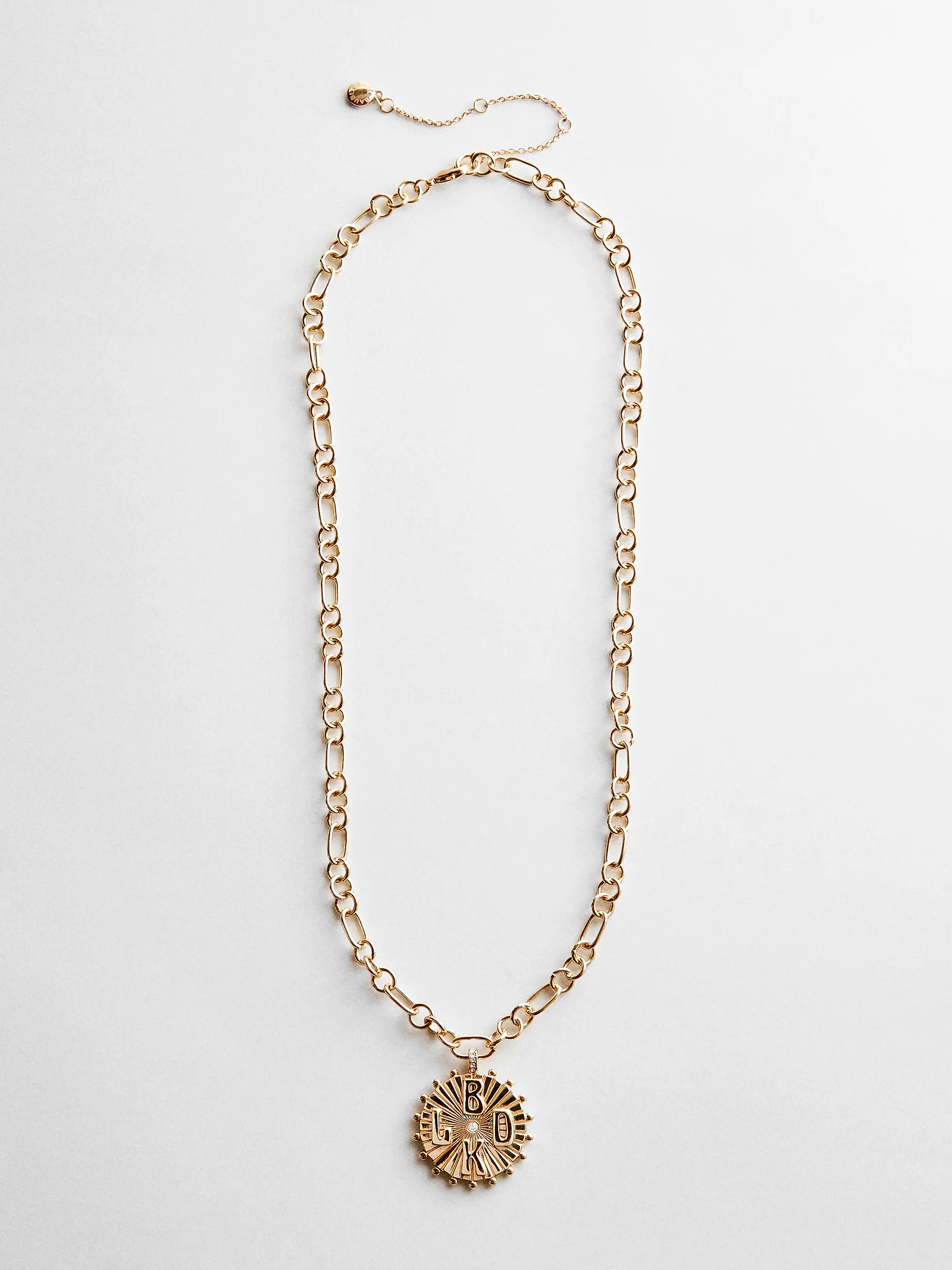 Initial Custom Medallion Necklace - Gold - Image 5