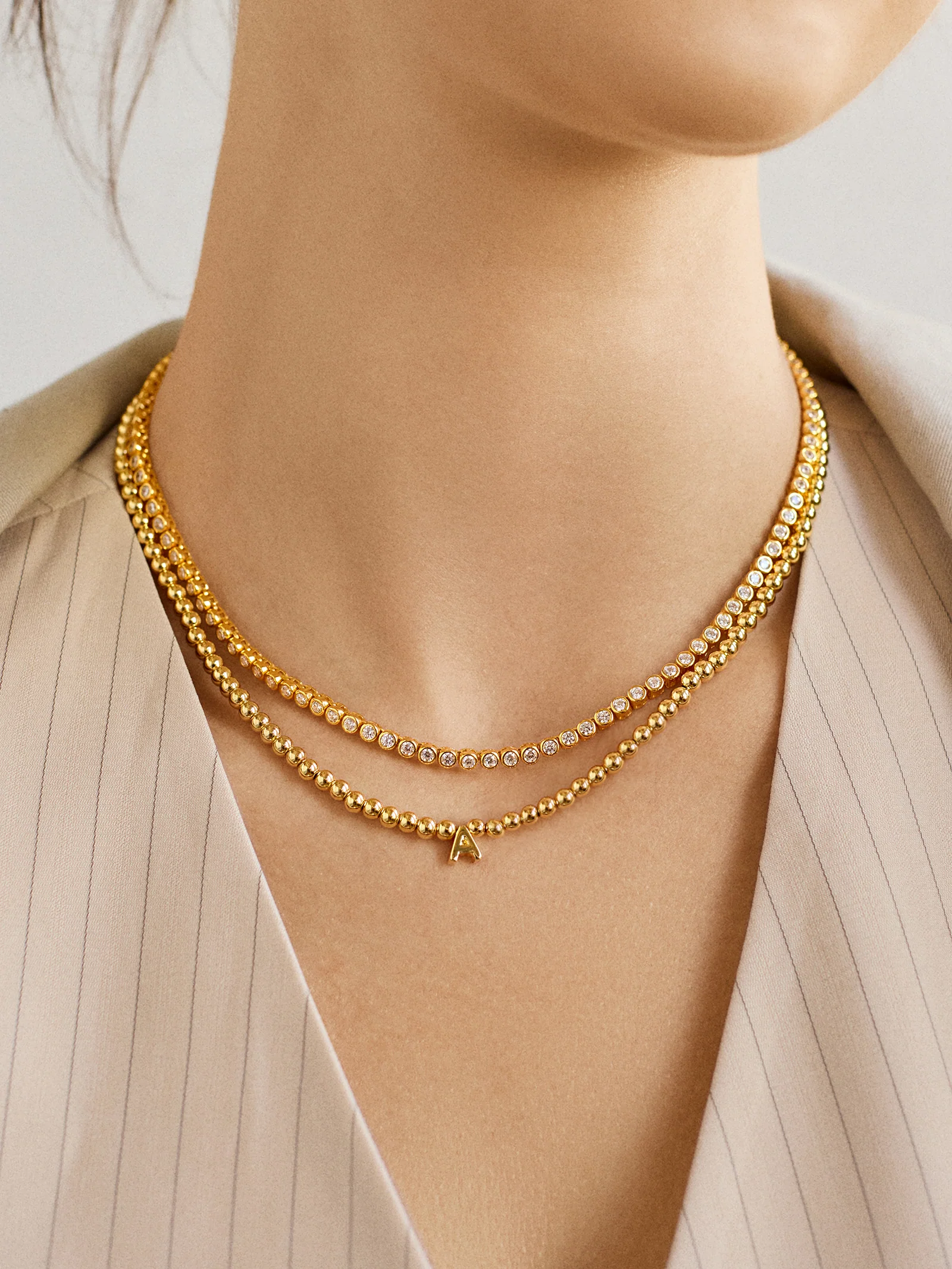 Initial Pisa Necklace - Gold - Image 2