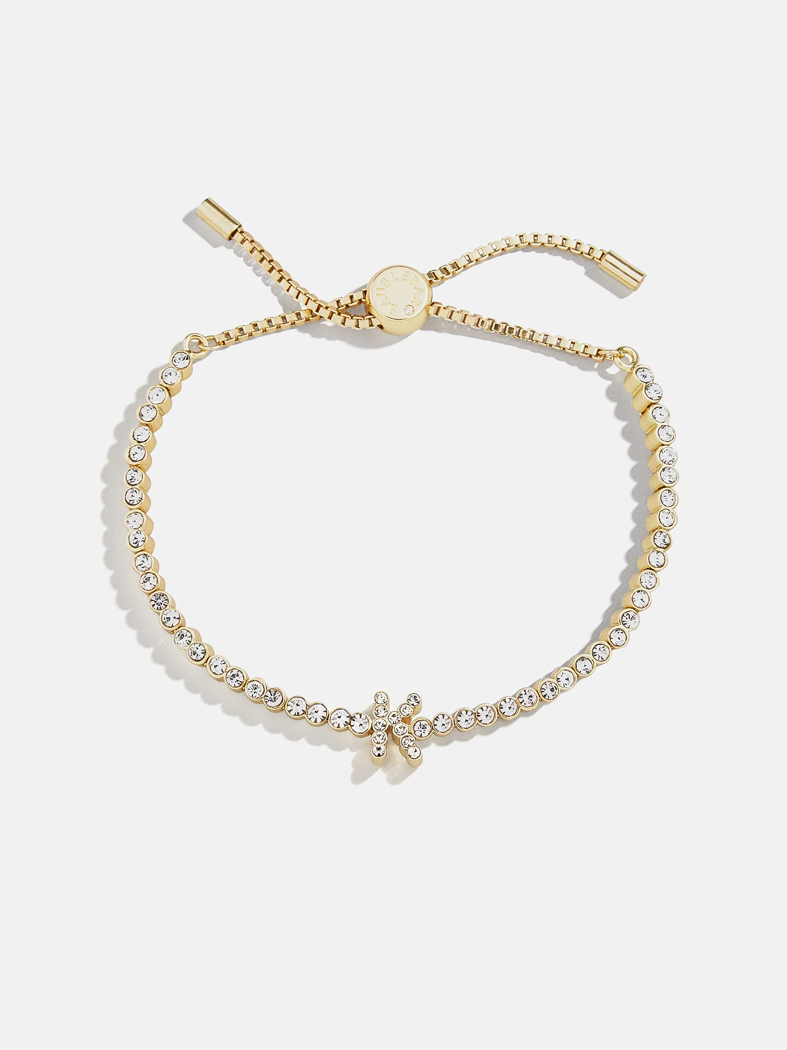 Tennis Initial Bracelet - Gold/Pavé - Image 14