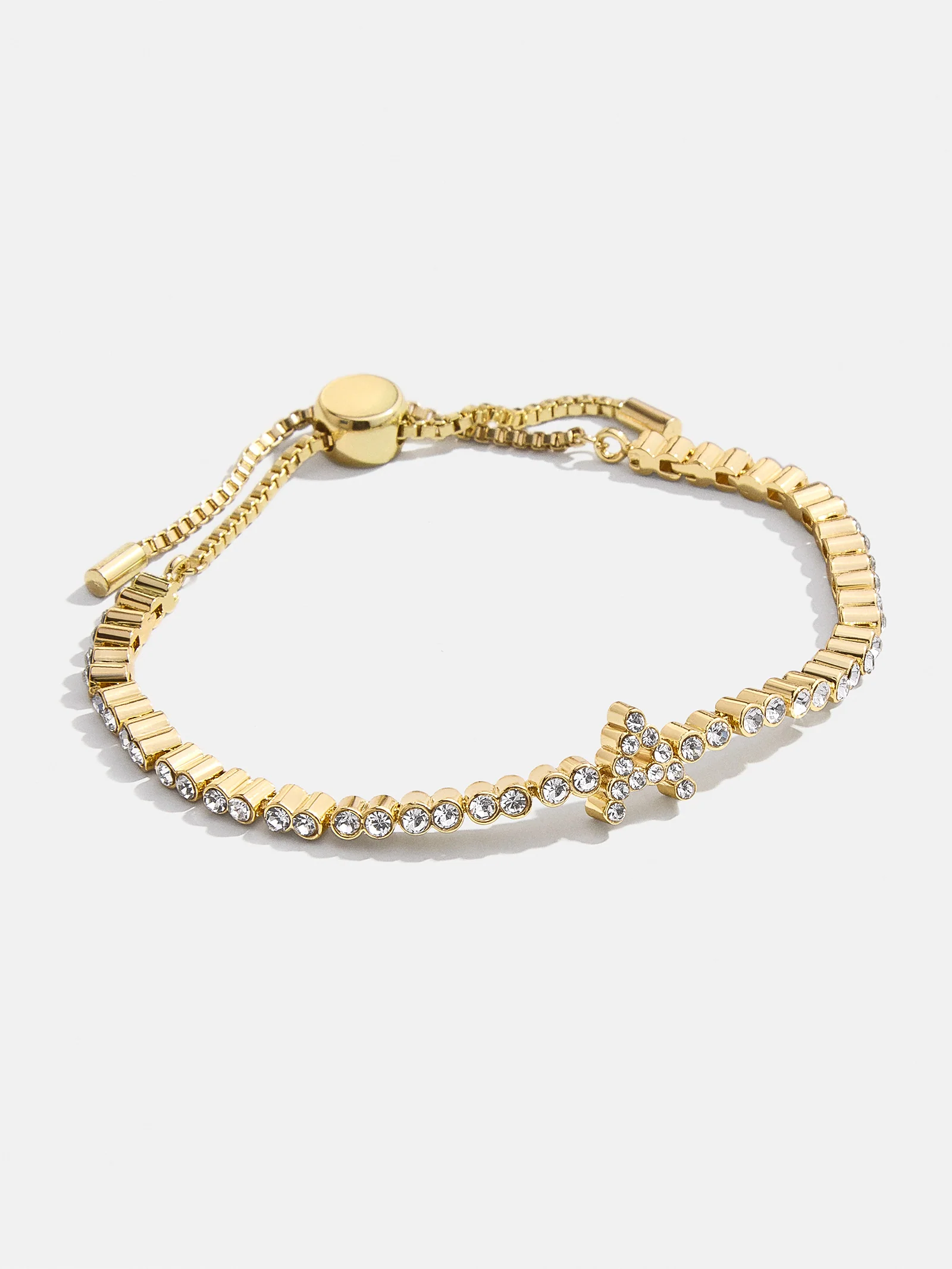 Tennis Initial Bracelet - Gold/Pavé - Image 3