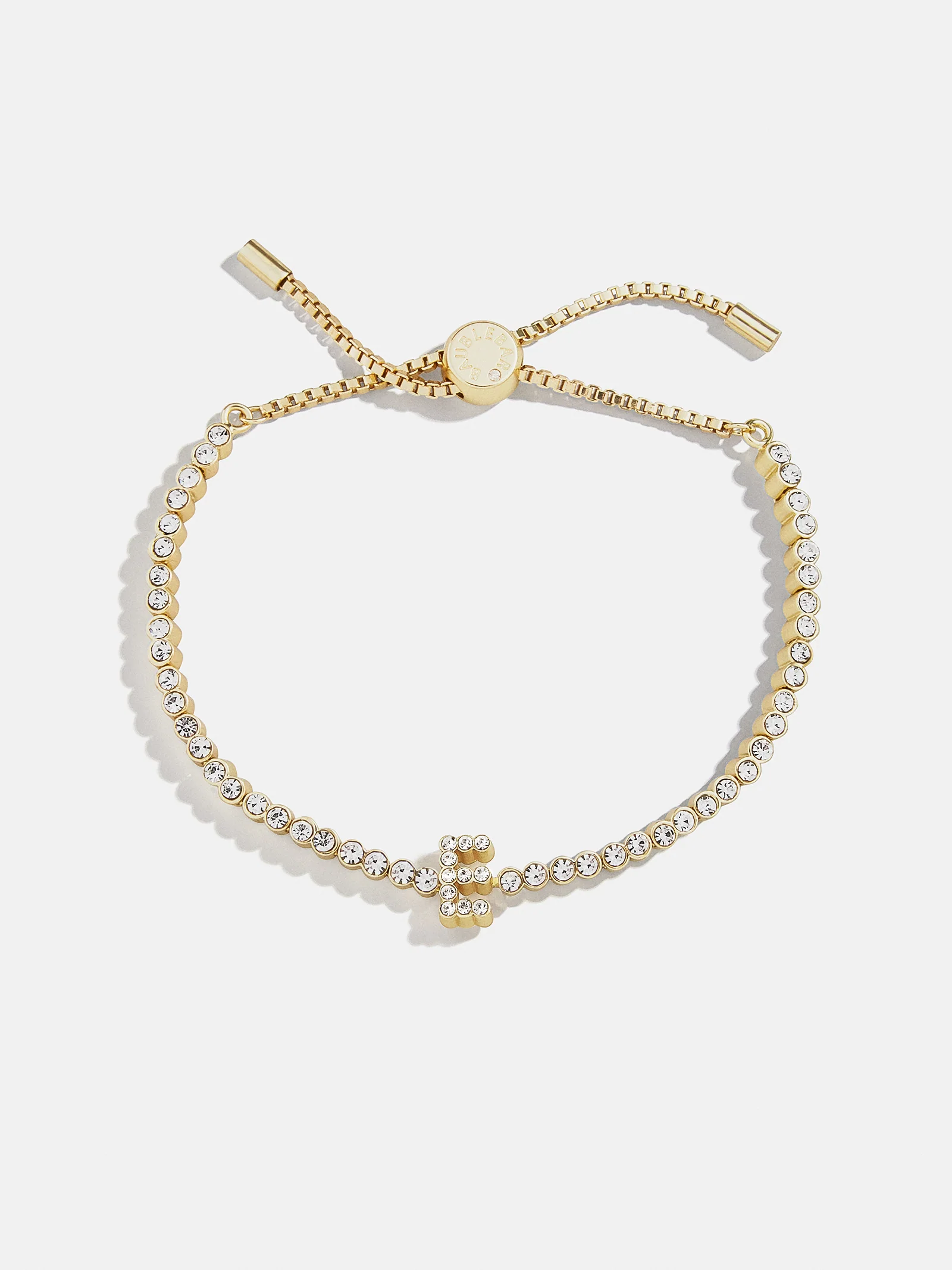 Tennis Initial Bracelet - Gold/Pavé - Image 8