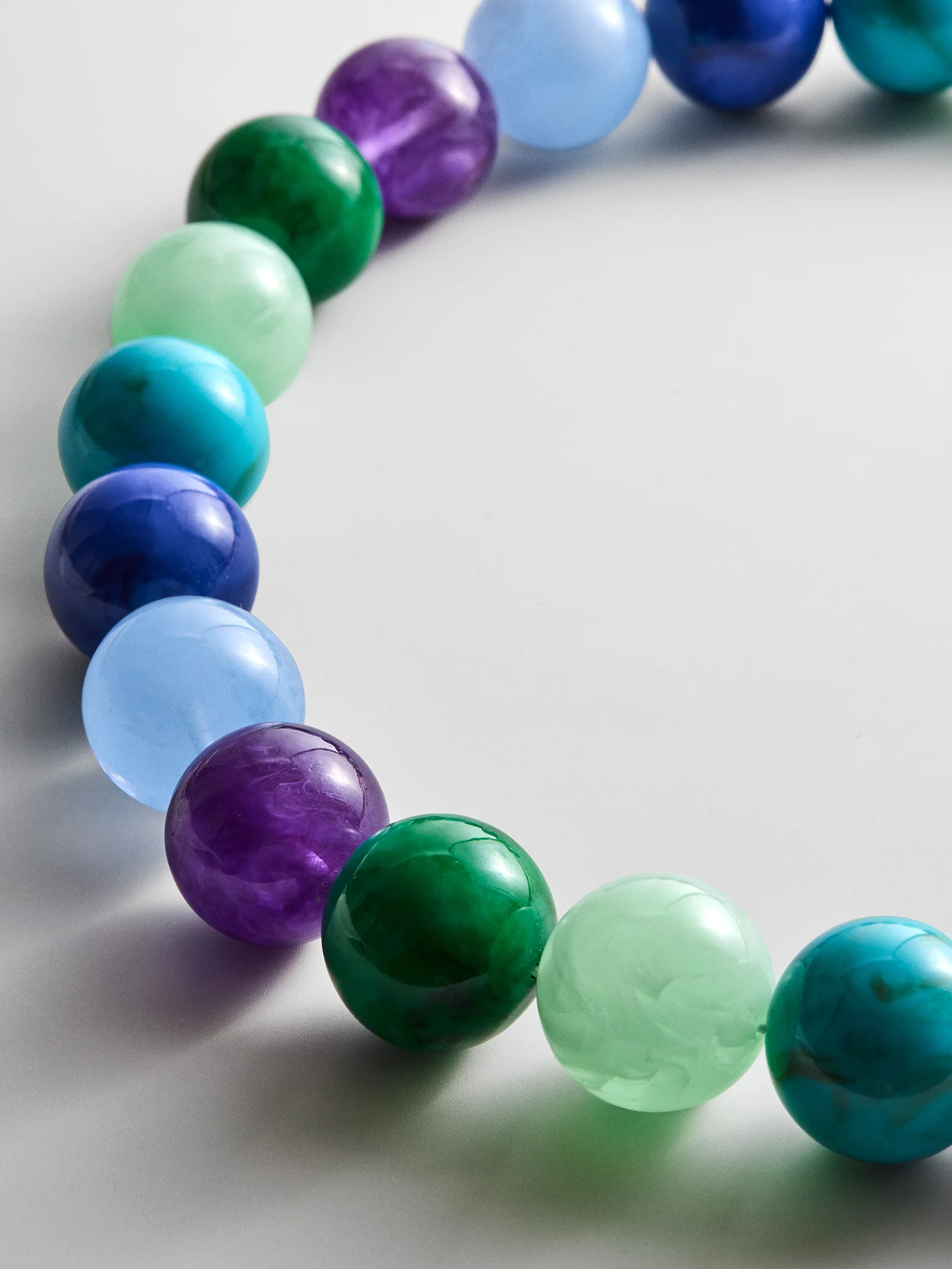 Jane Beaded Necklace - Blue Multi - Image 3