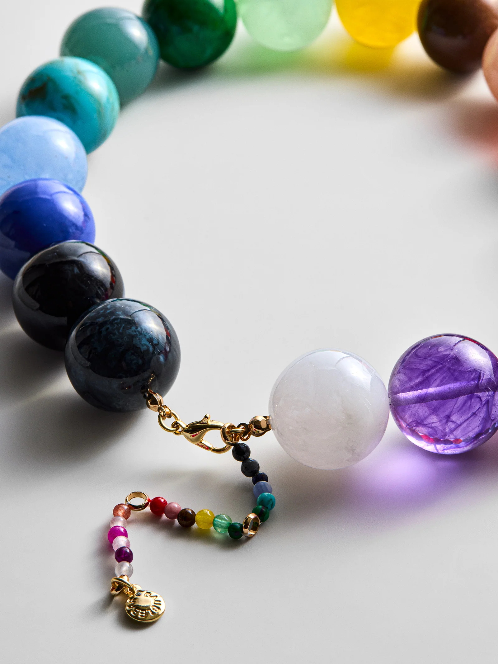 Jane Beaded Necklace - Rainbow - Image 4
