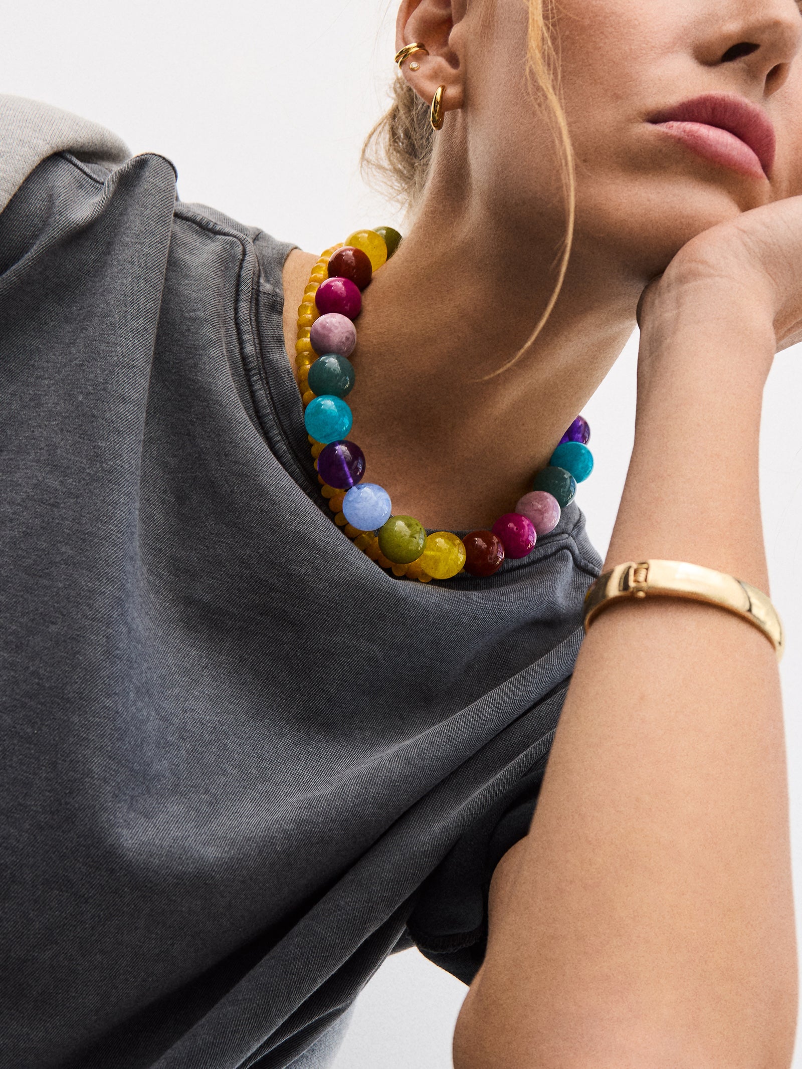 Jane Beaded Necklace - Multi - Image 3