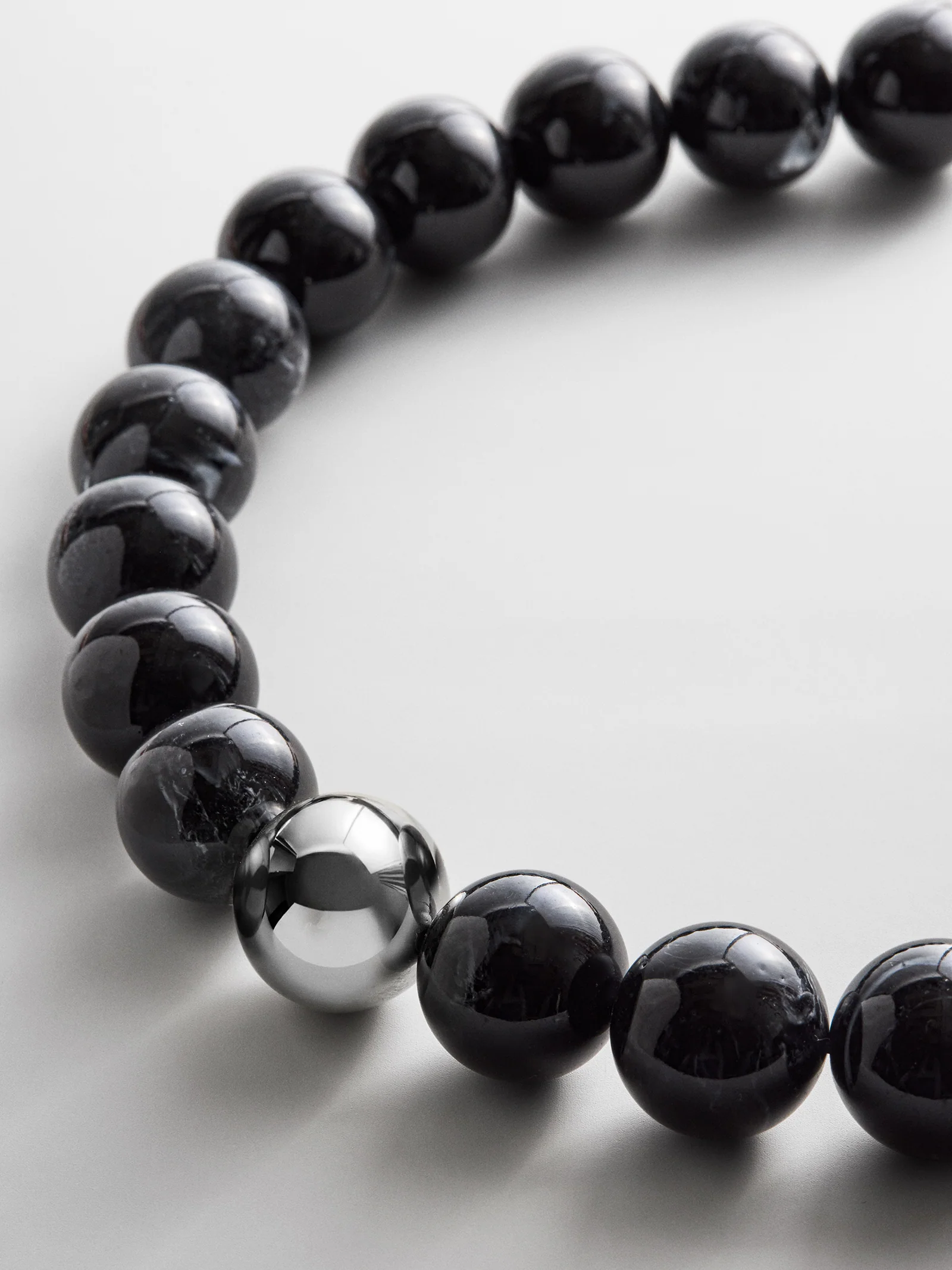 Jane Beaded Necklace - Obsidian - Image 3