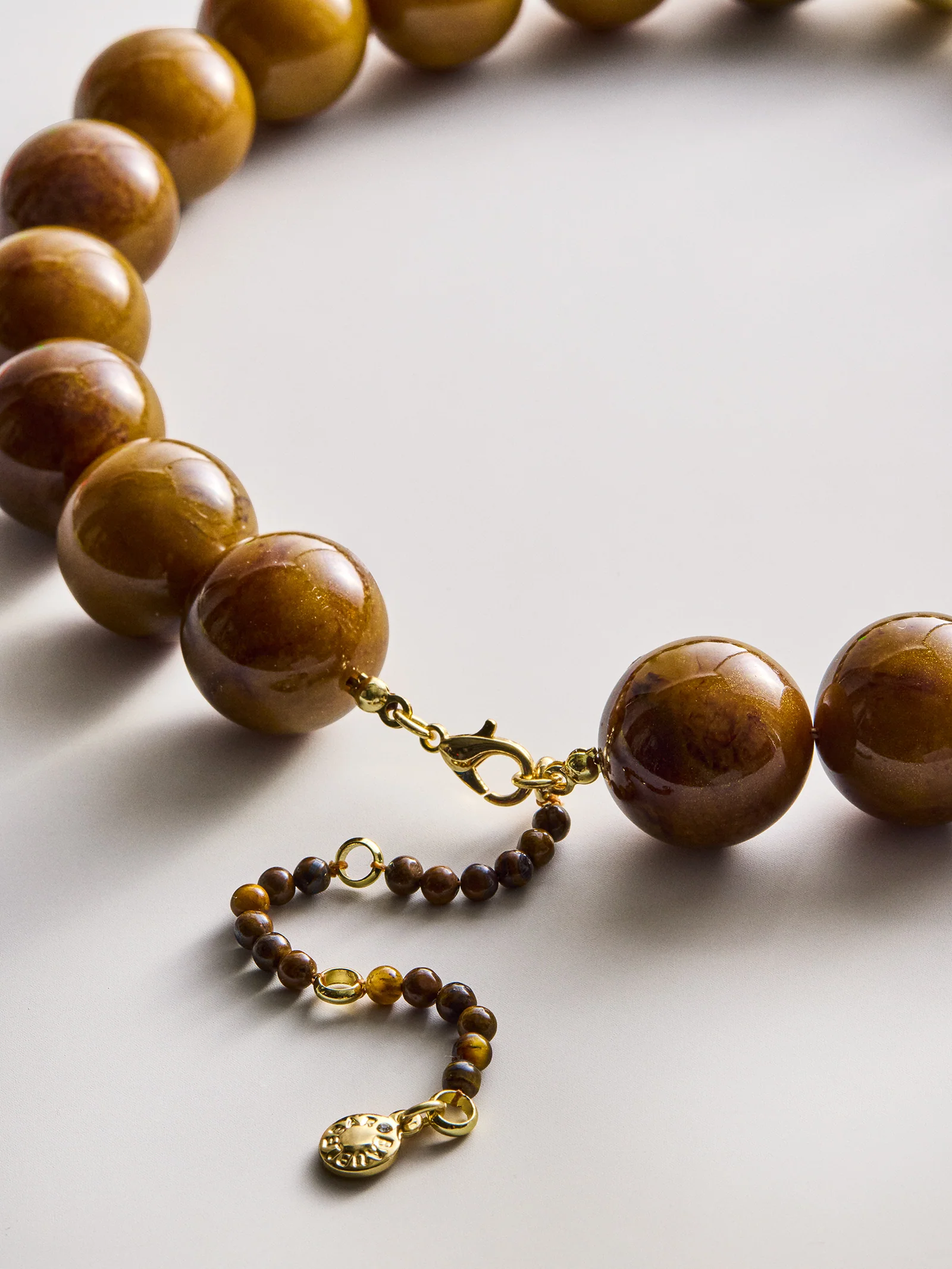 Jane Beaded Necklace - Tiger's Eye - Image 4