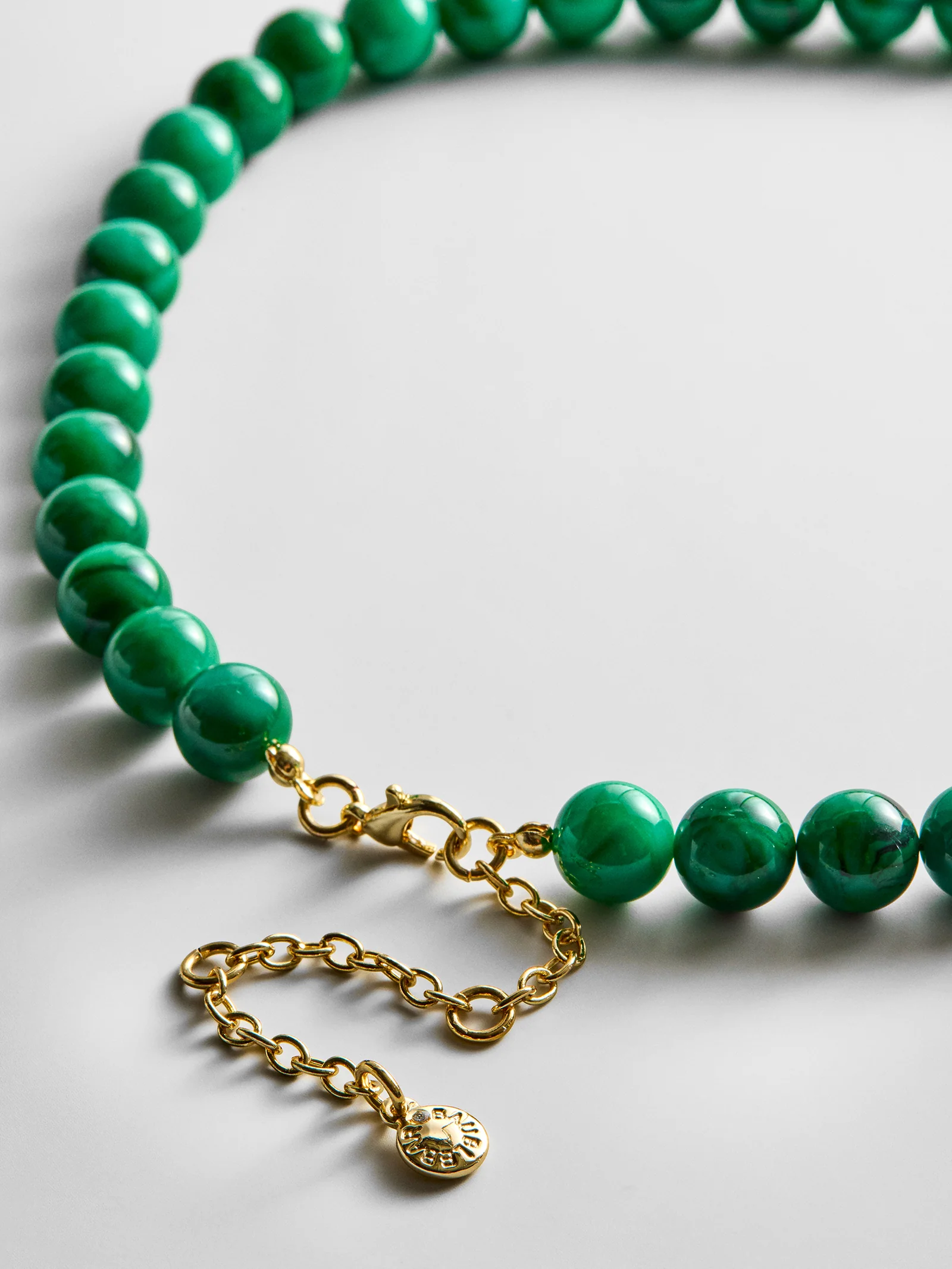 Janette Beaded Ring Necklace - Malachite - Image 5