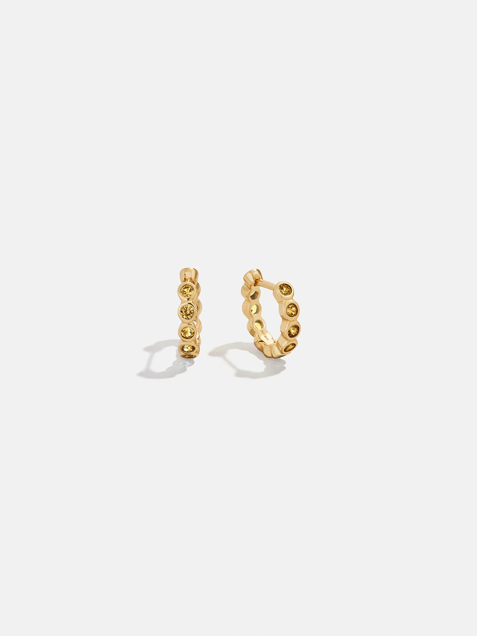 Jessica 18K Gold Plated Sterling Silver Birthstone Earrings - Topaz