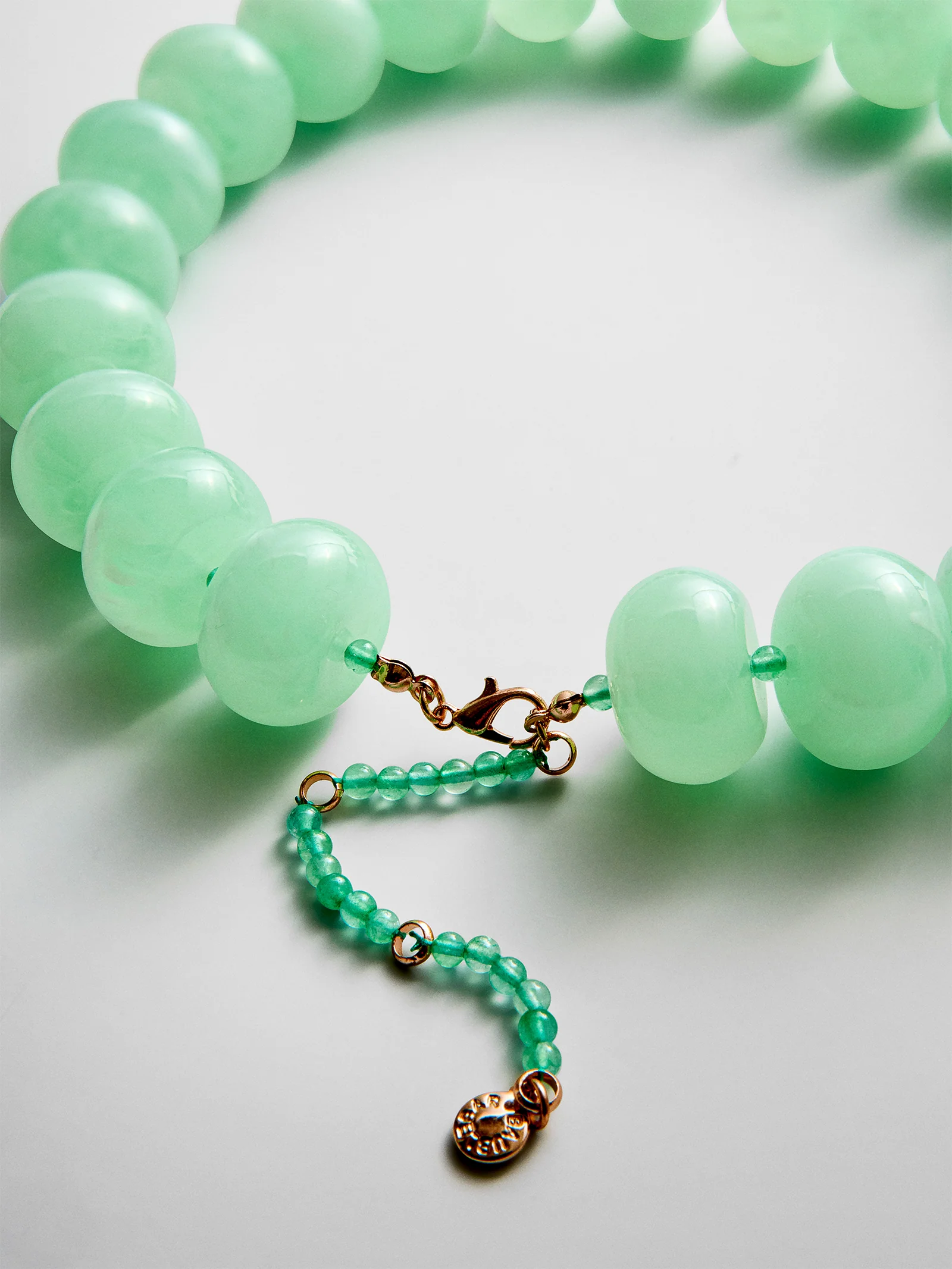 Joan Semi-Precious Necklace - Green Jade - Image 4