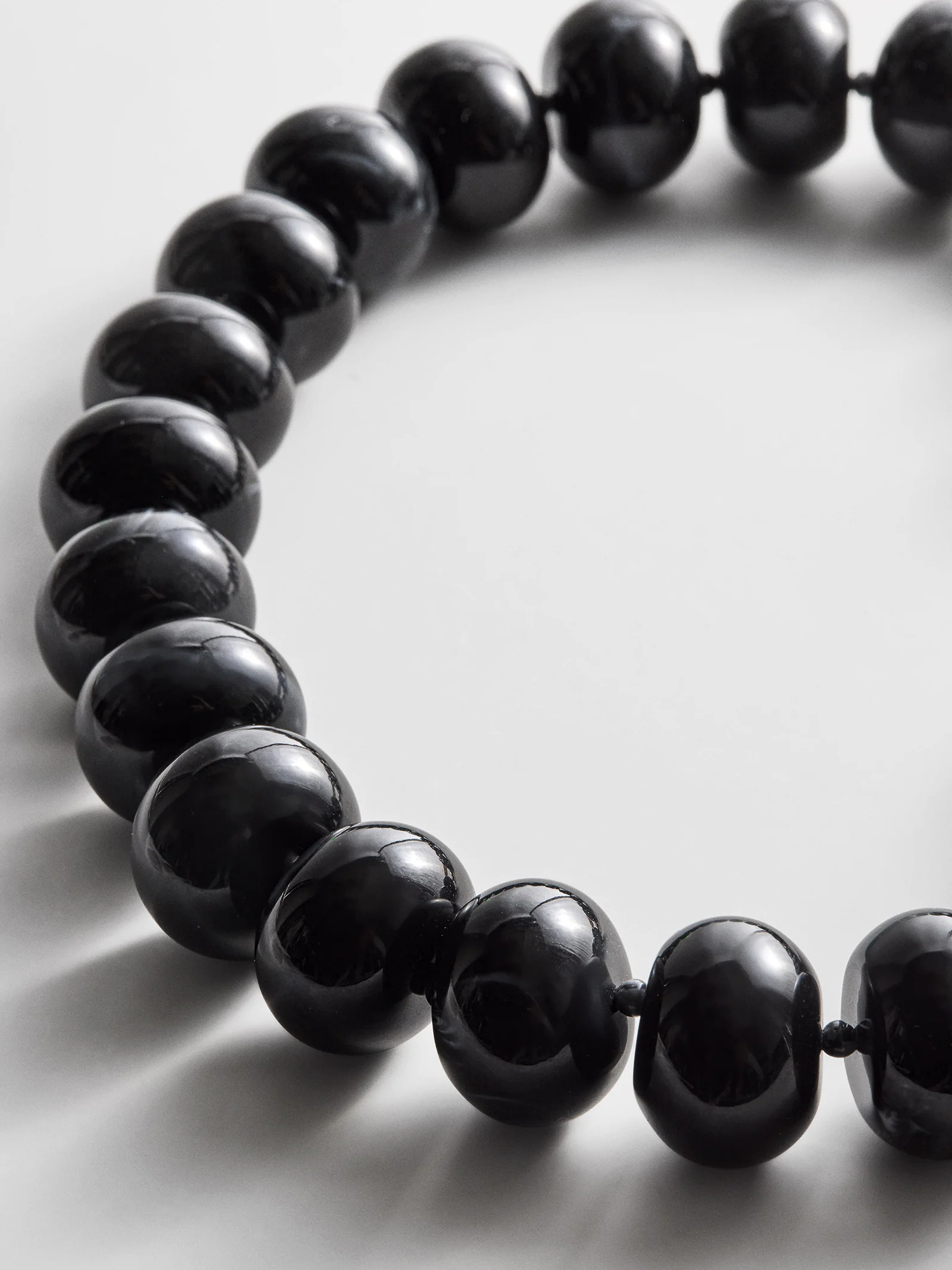 Joan Semi-Precious Necklace - Obsidian - Image 3