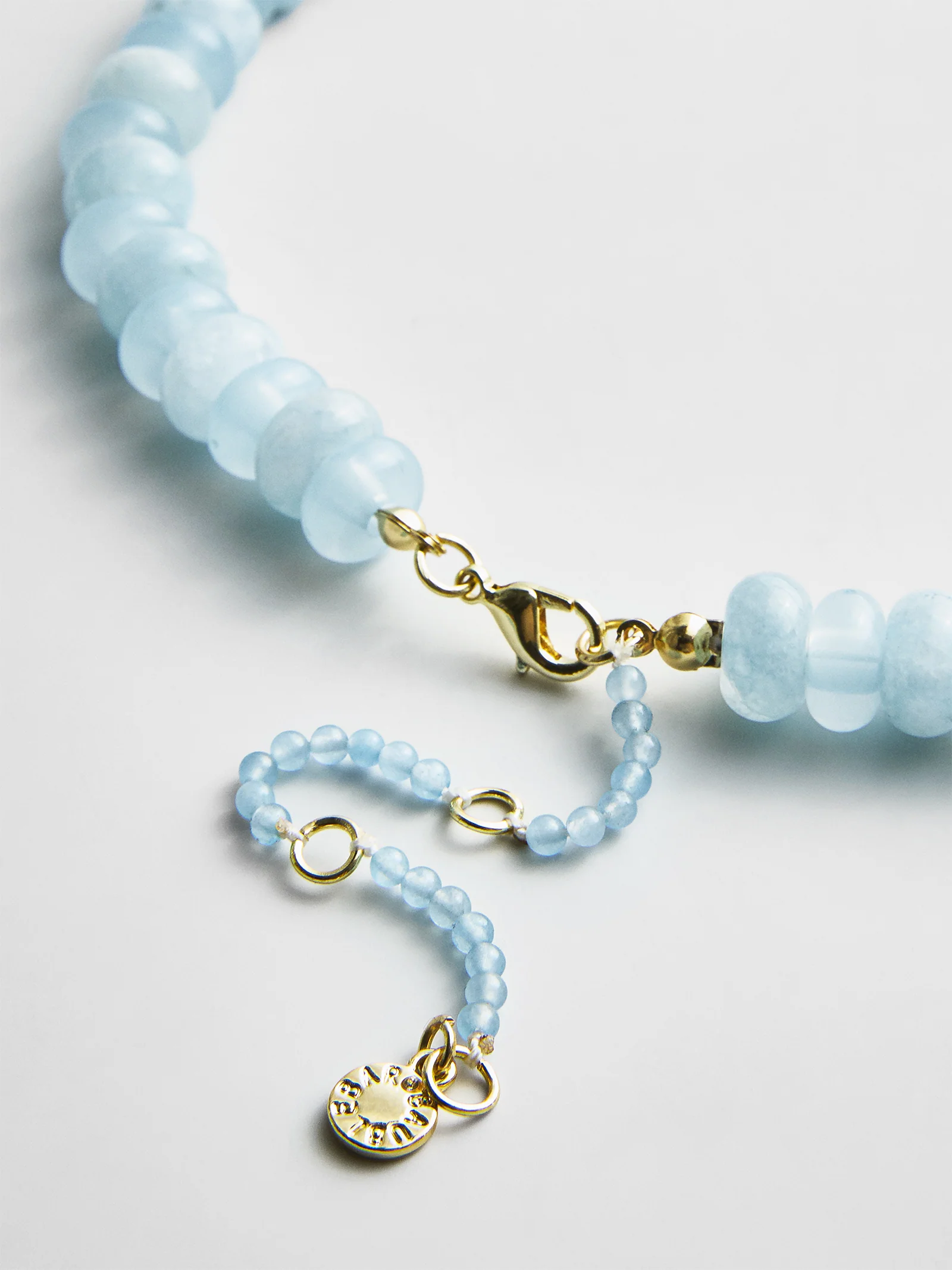 Joyce Semi-Precious Beaded Necklace - Blue Lace Agate - Image 4