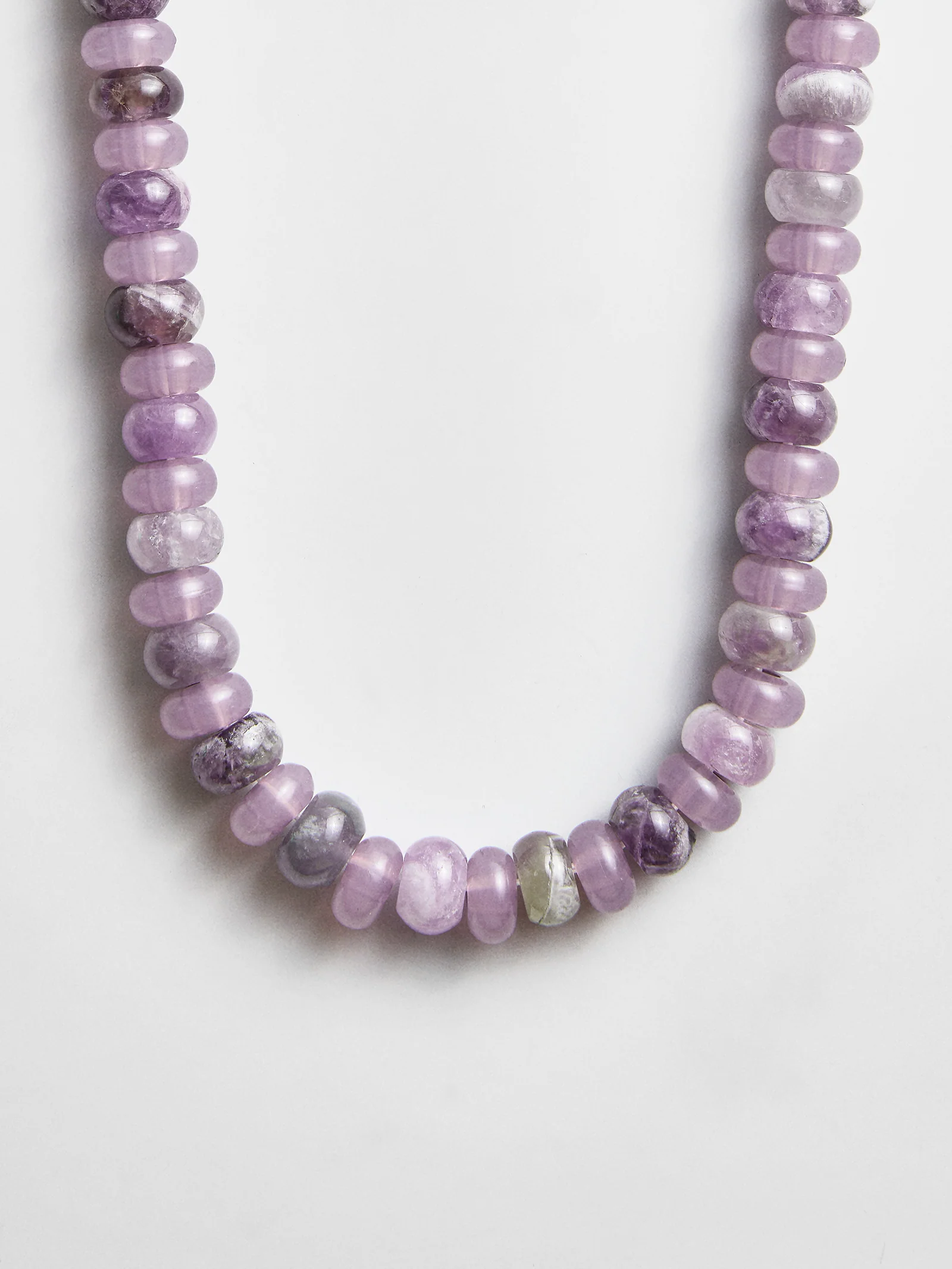 Joyce Semi-Precious Beaded Necklace - Light Amethyst - Image 3