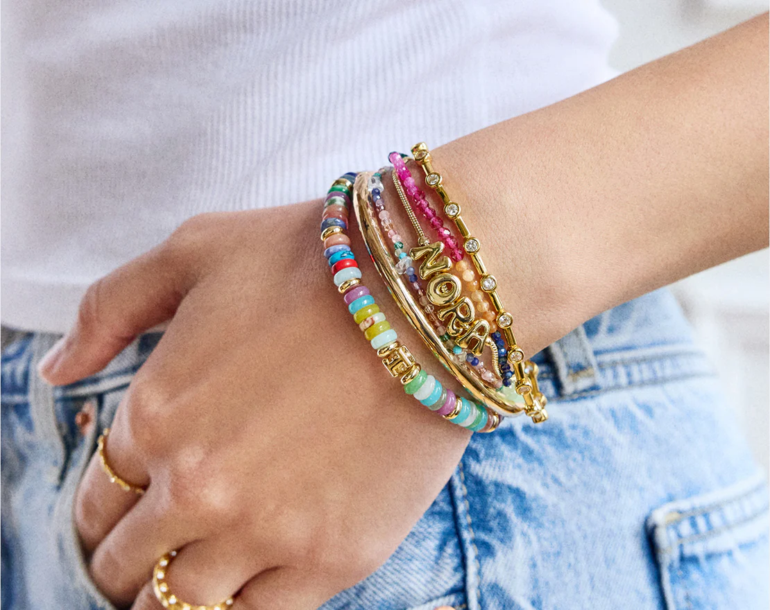 Rowan Semi-Precious Custom Layered Bracelet - Santorini - Image 4