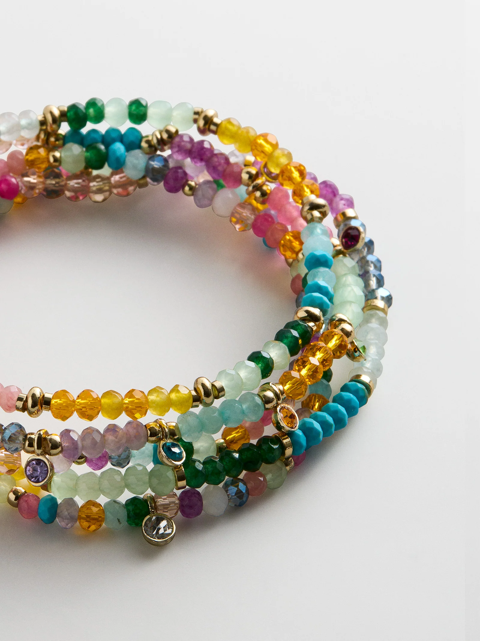 Indya Semi-Precious Layered Bracelet Set  - Multi
