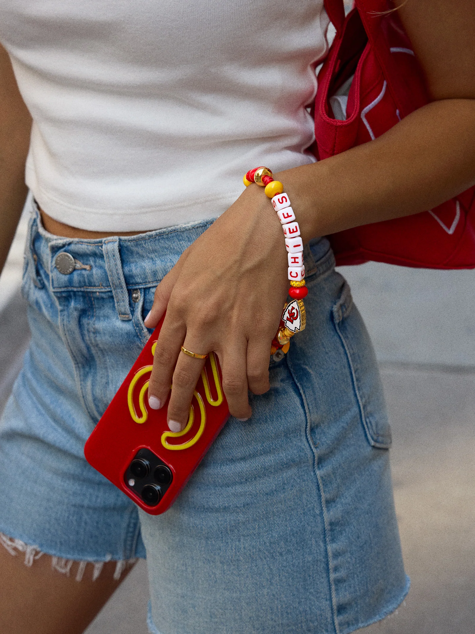 NFL Beaded Phone Charm - Kansas City Chiefs - Image 4