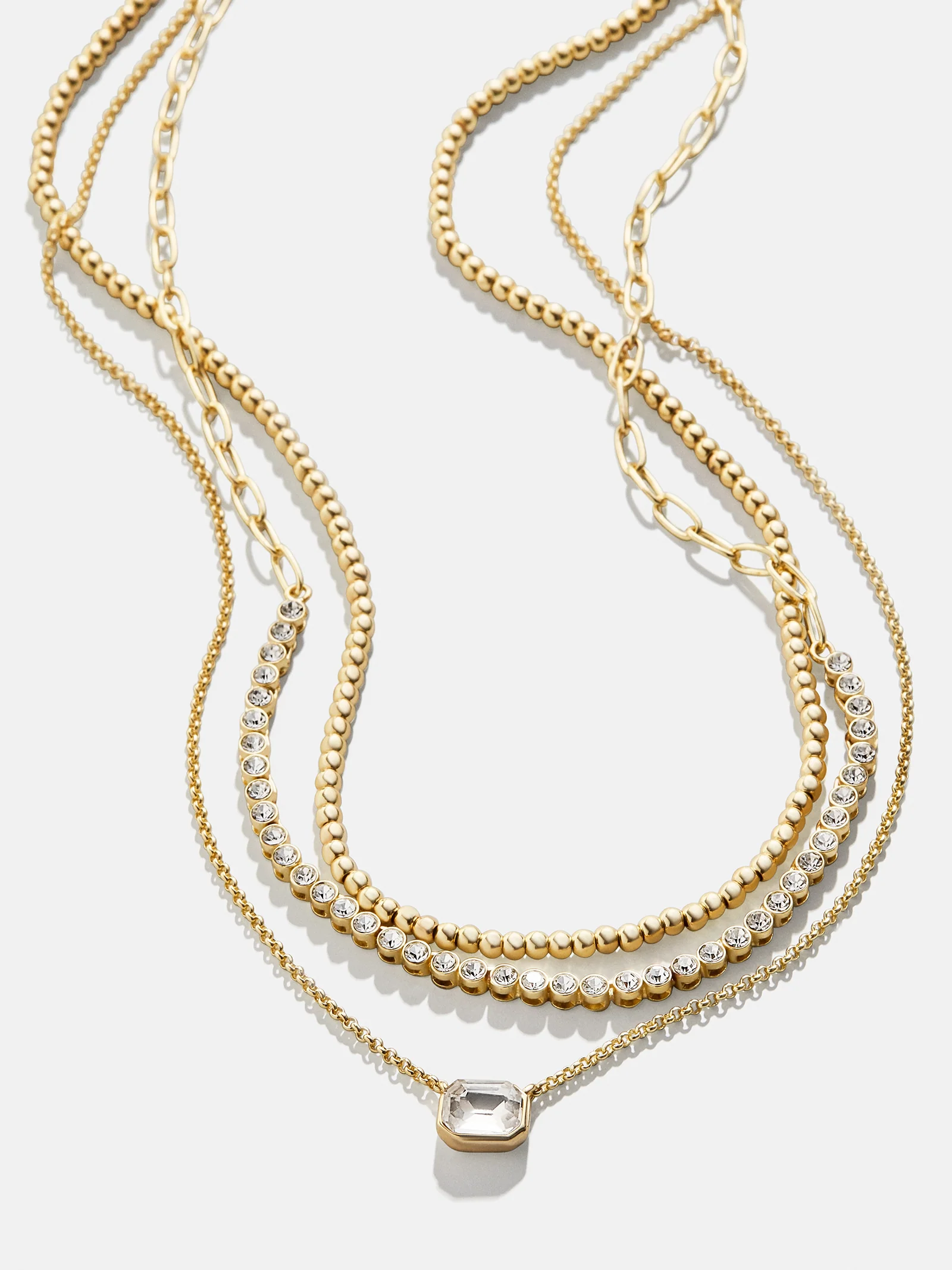 Kenna Layered Necklace - Gold/Pavé - Image 4