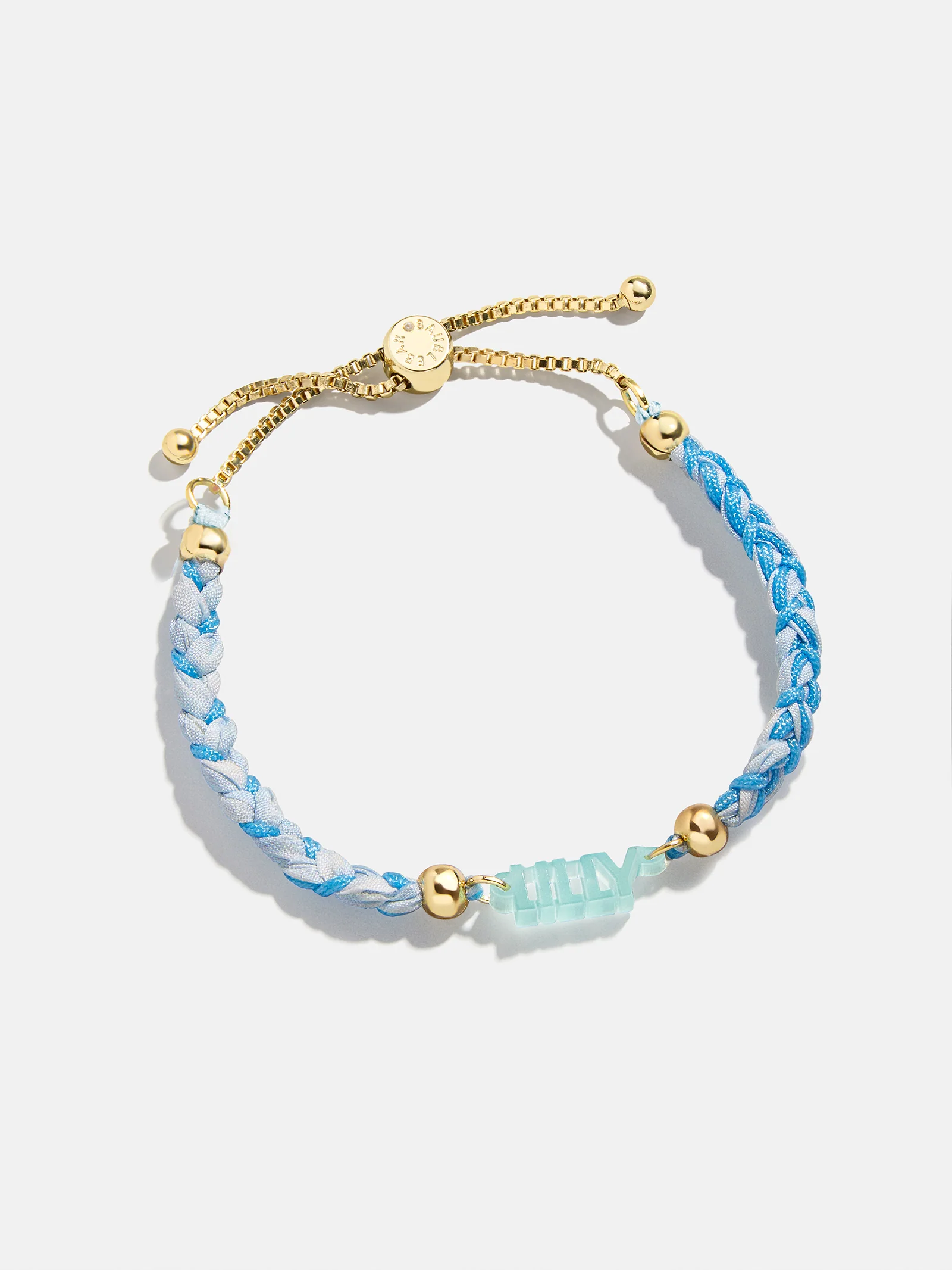 Acrylic Kids' Custom Nameplate Bracelet - Translucent Aqua - Image 3