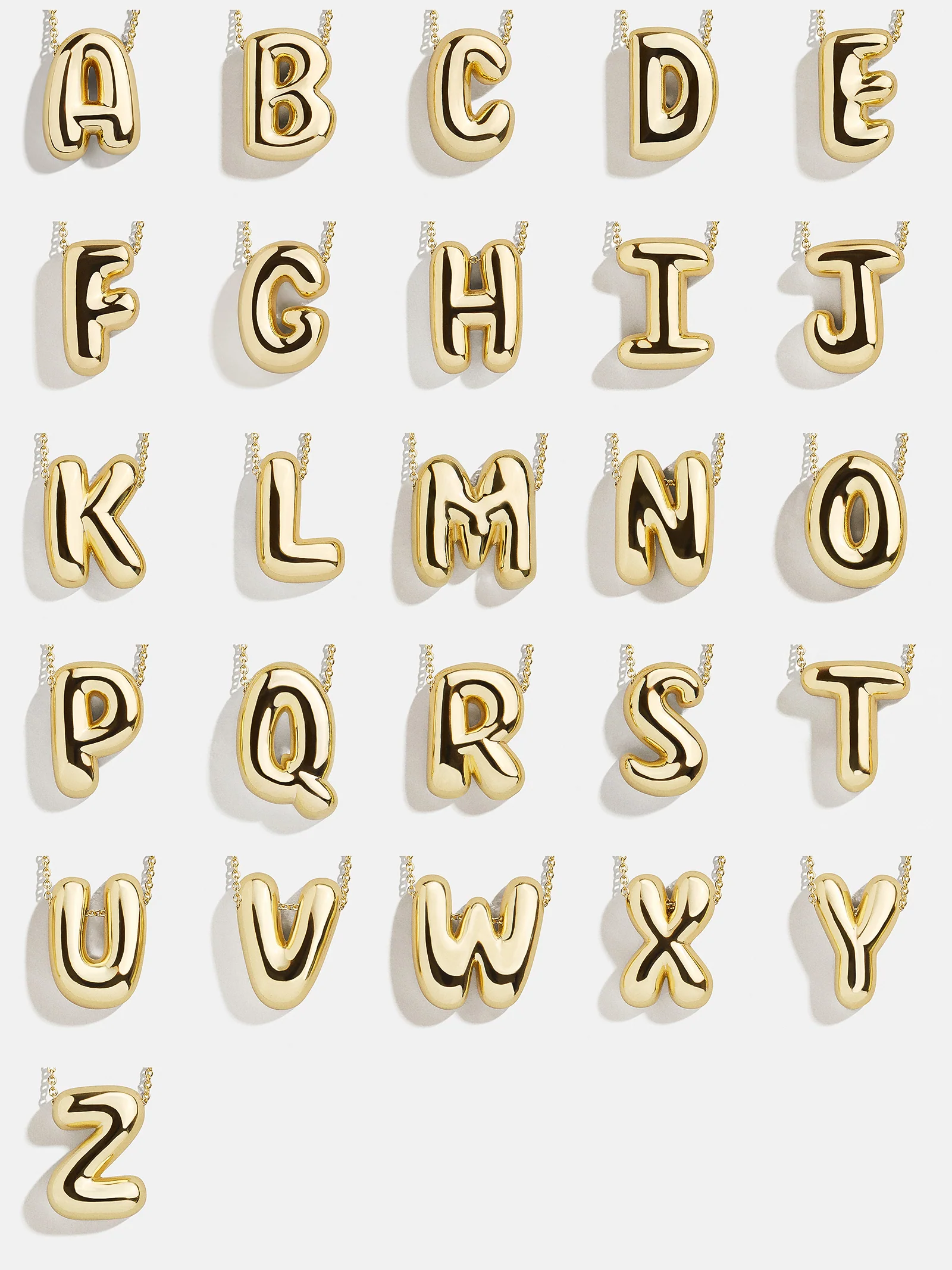 Kids' Bubble Initial Necklace - Gold - Image 31