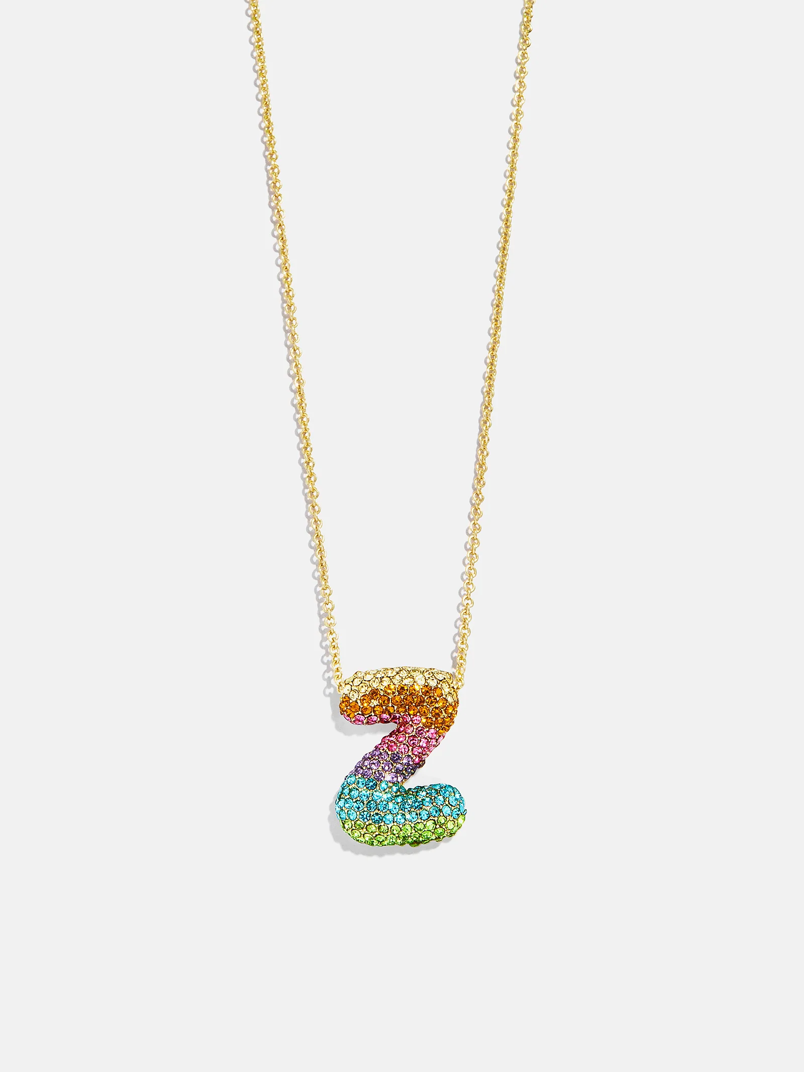 Kids' Bubble Initial Necklace - Multi - Image 28