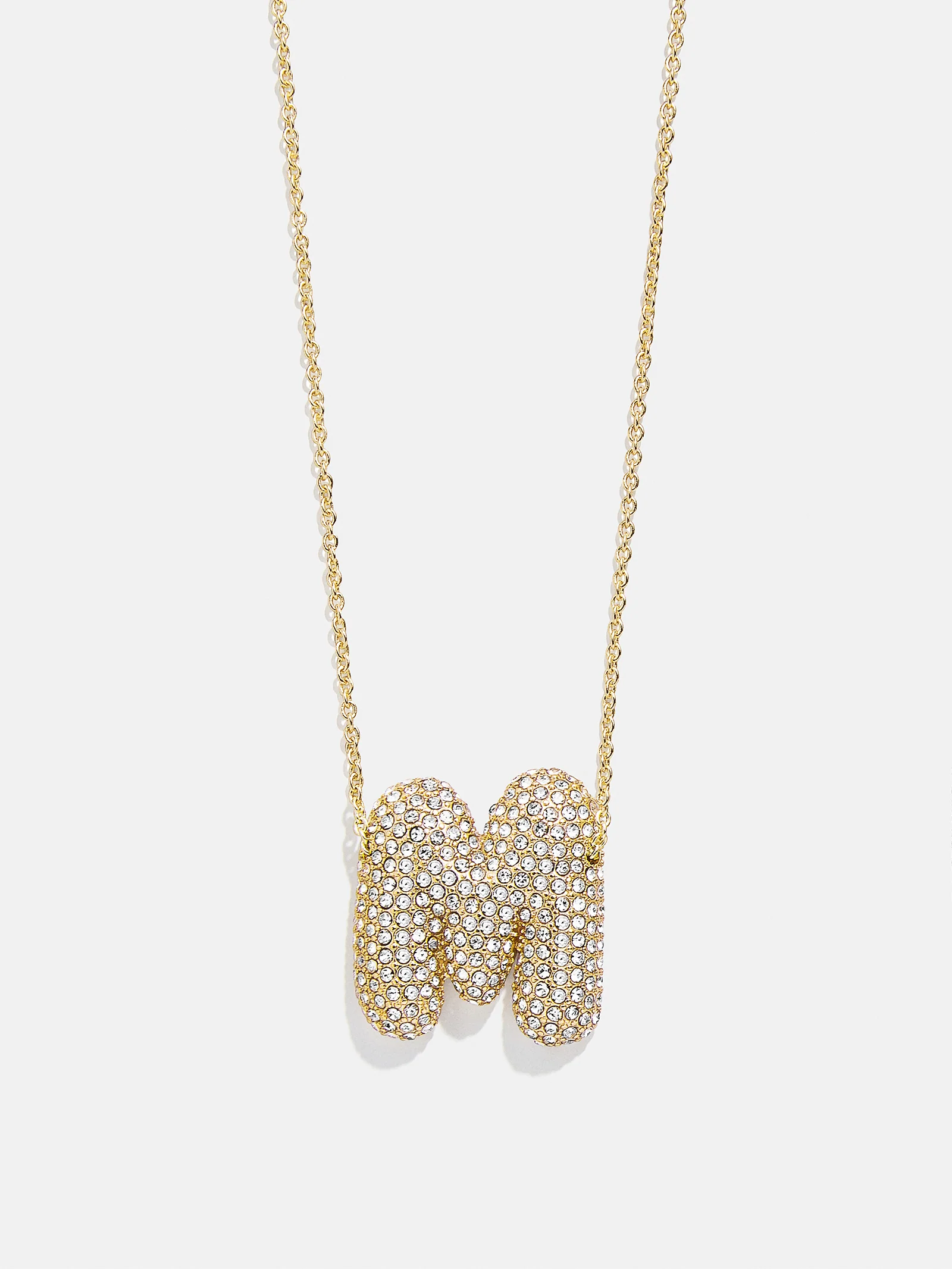 Kids’ Bubble Initial Necklace - Gold/Pavé - Image 14