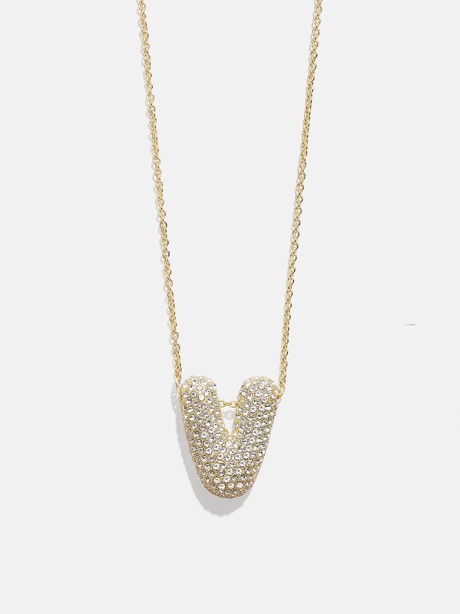 Kids’ Bubble Initial Necklace - Gold/Pavé - Image 23