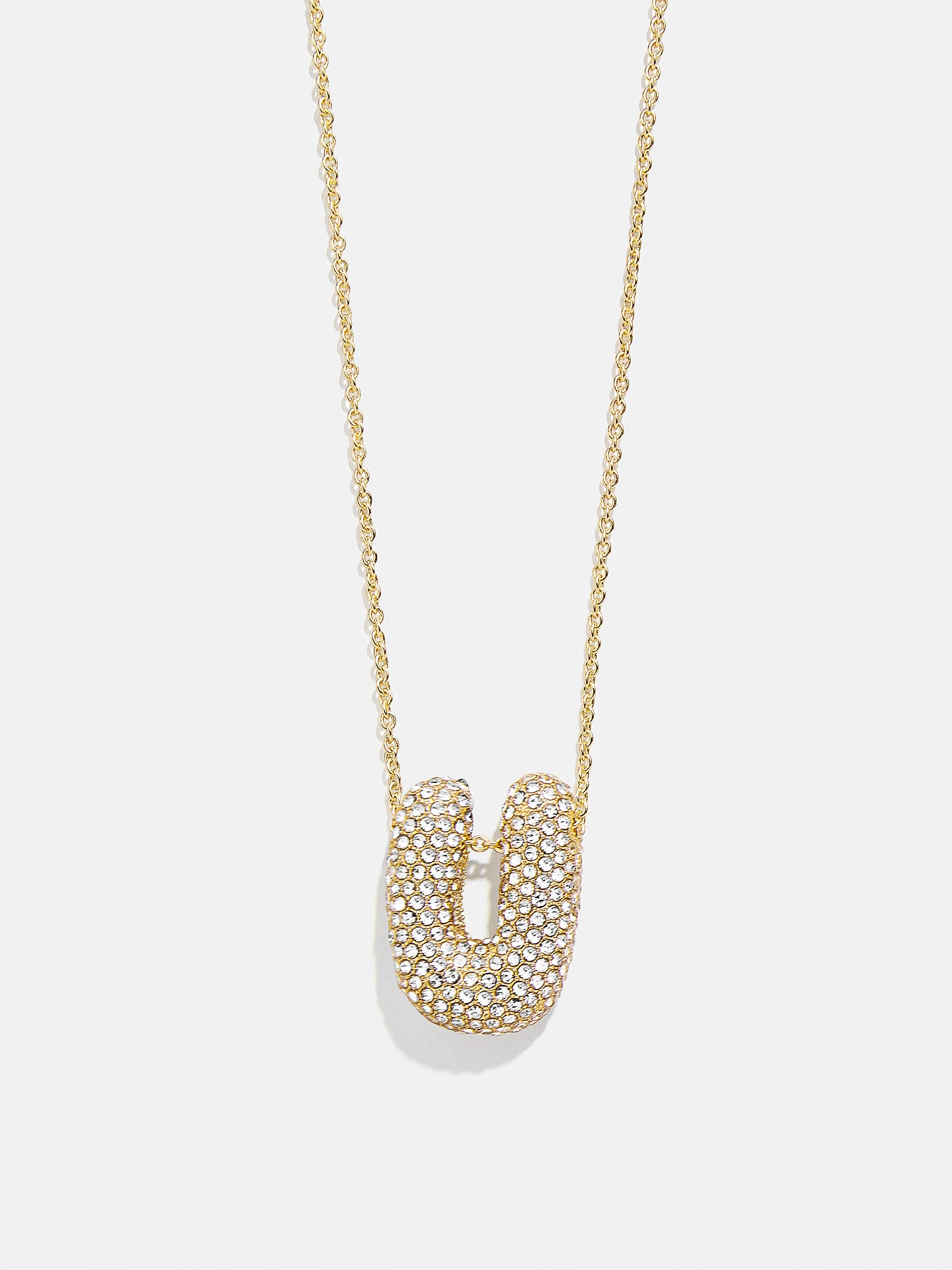 Kids’ Bubble Initial Necklace - Gold/Pavé - Image 26
