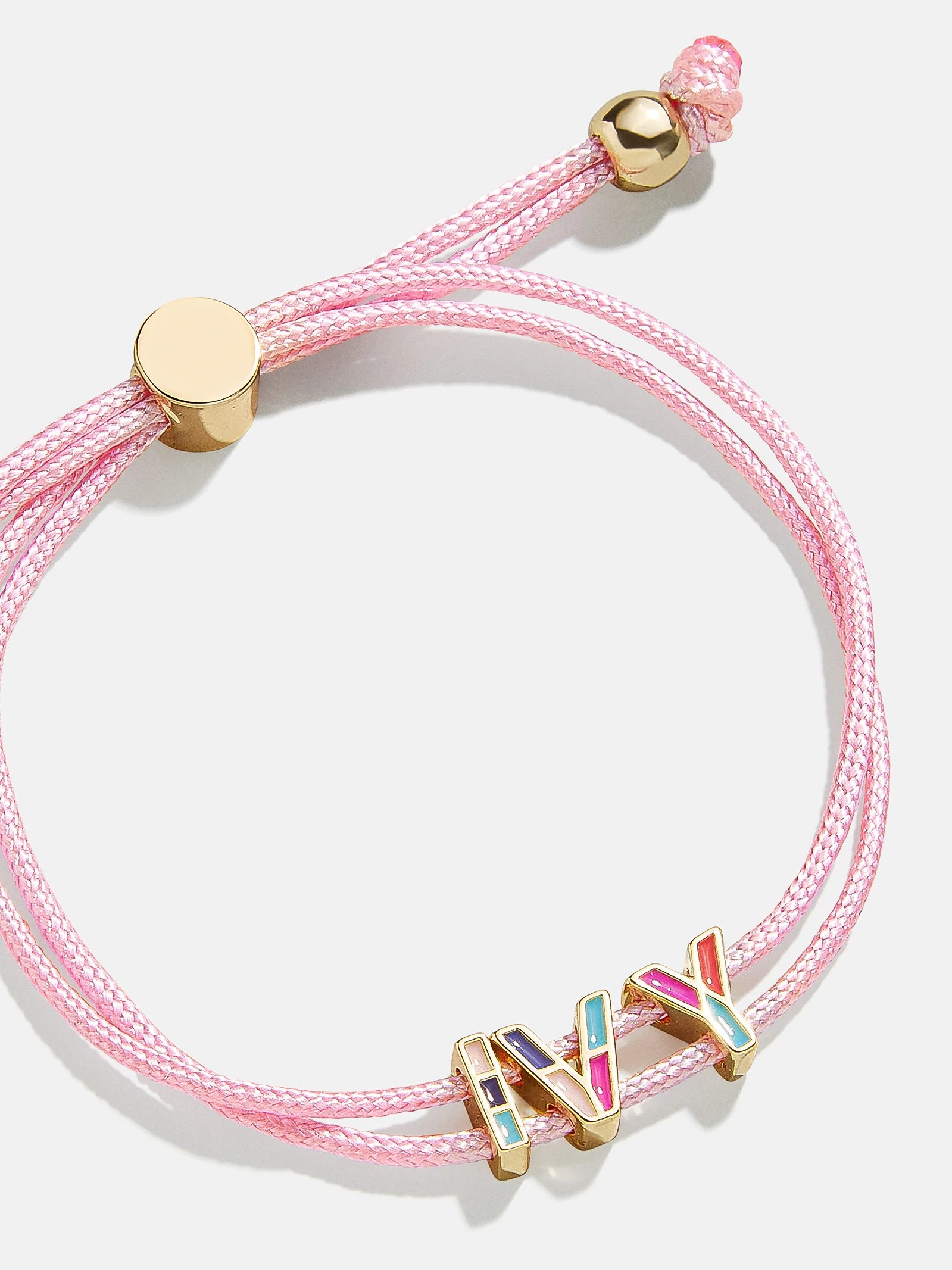 Kids' Custom Cord Bracelet - Pink - Image 3