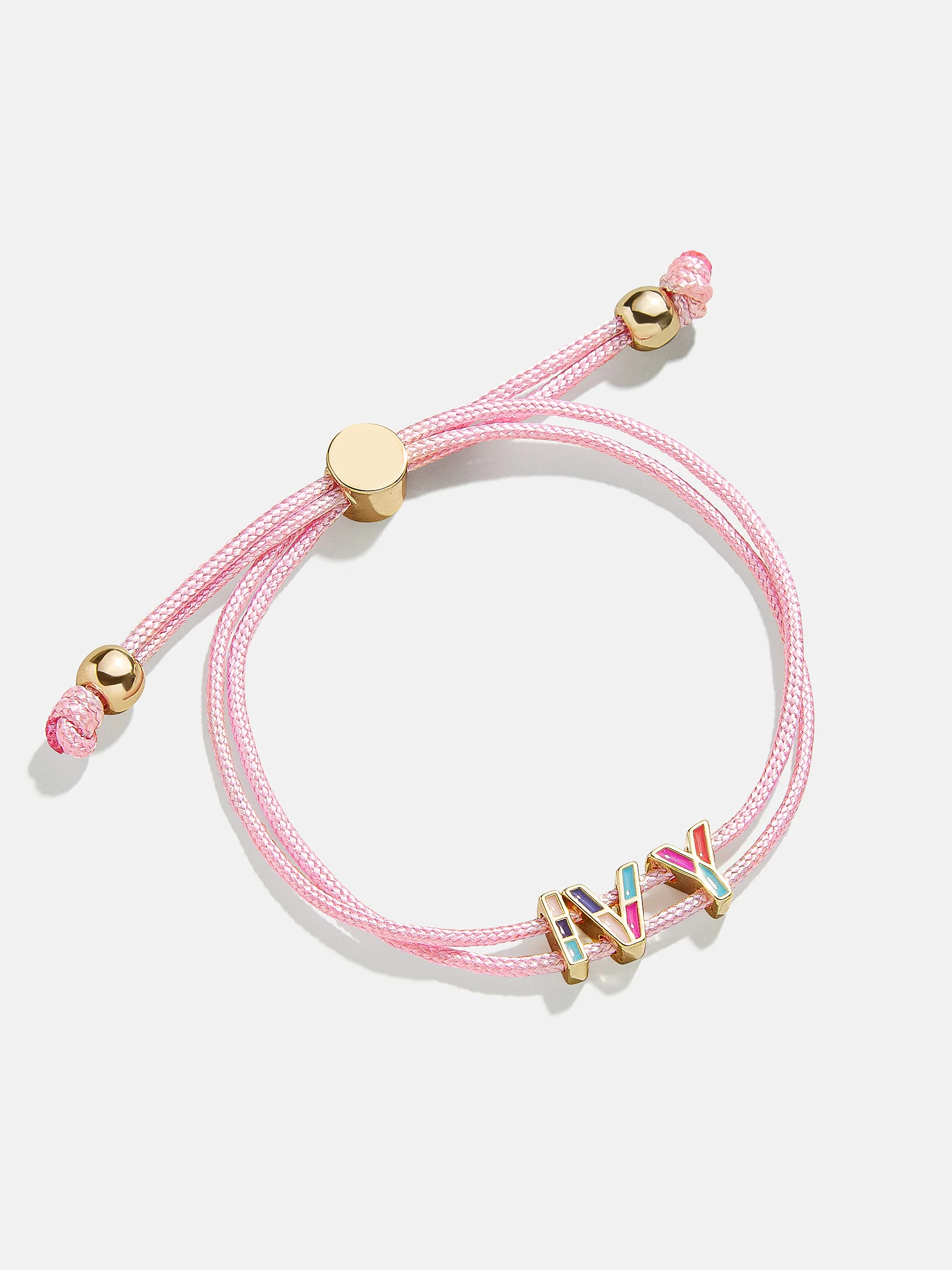Kids' Custom Cord Bracelet - Pink - Image 4