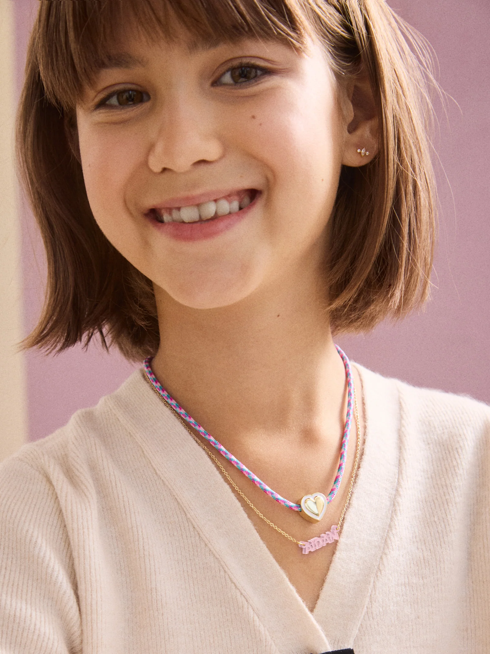 Kids' Custom Nameplate Necklace - Kids' Cable Chain - Image 2