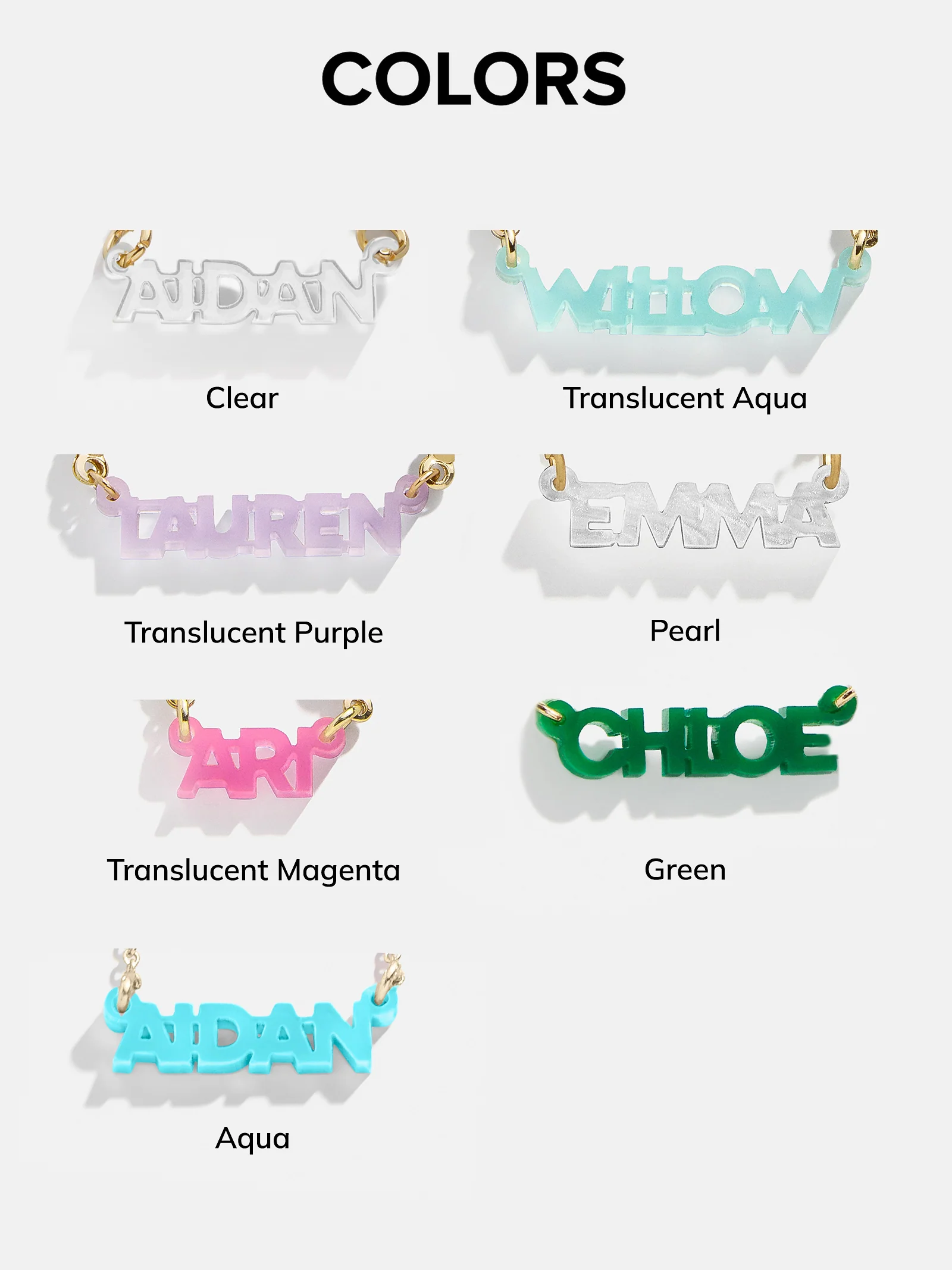 Kids' Custom Nameplate Necklace - Kids' Cable Chain - Image 4