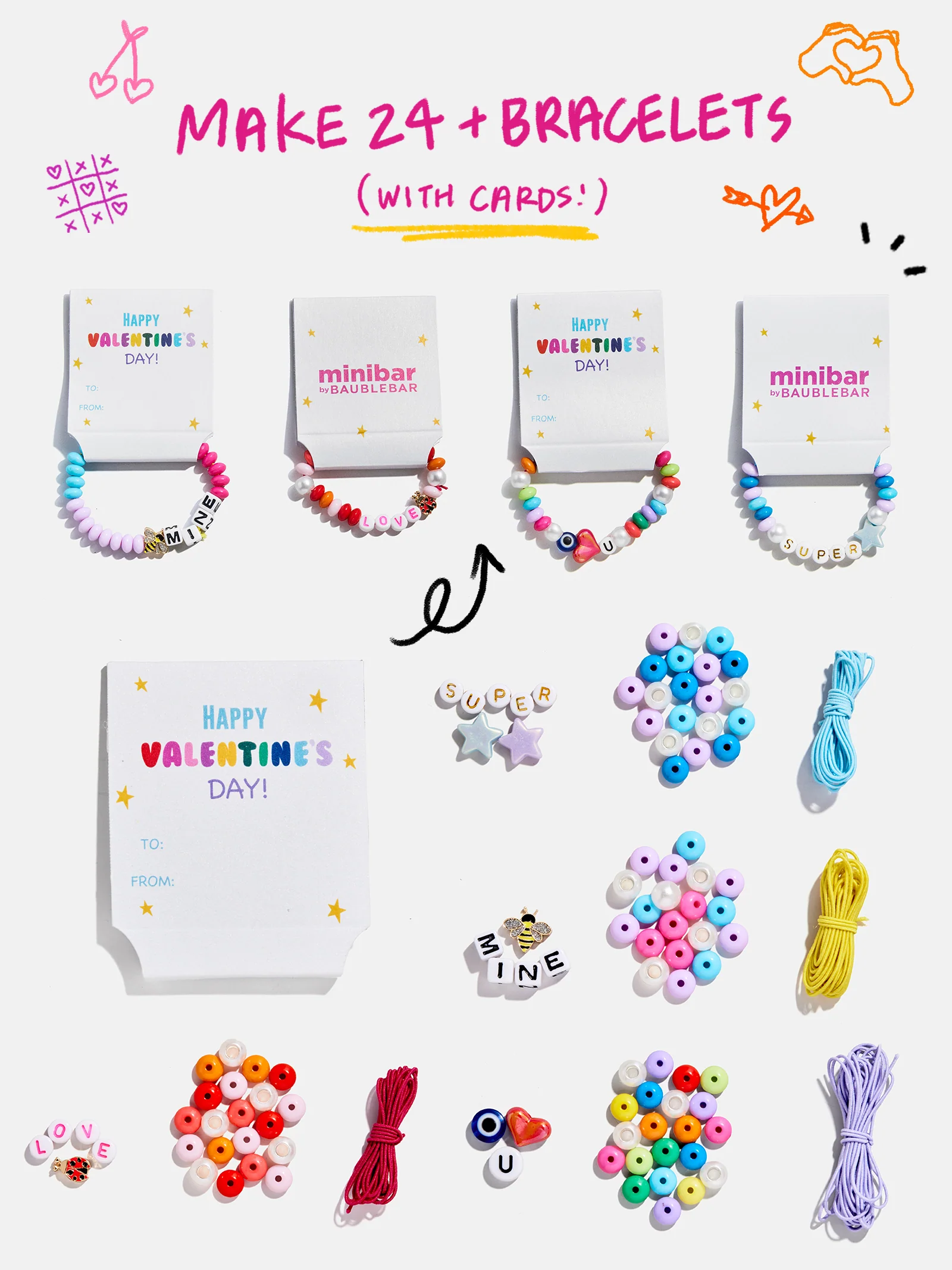 Kids’ DIY Valentine Bracelet Craft Kit - Valentine Bracelet DIY Kit - Image 5