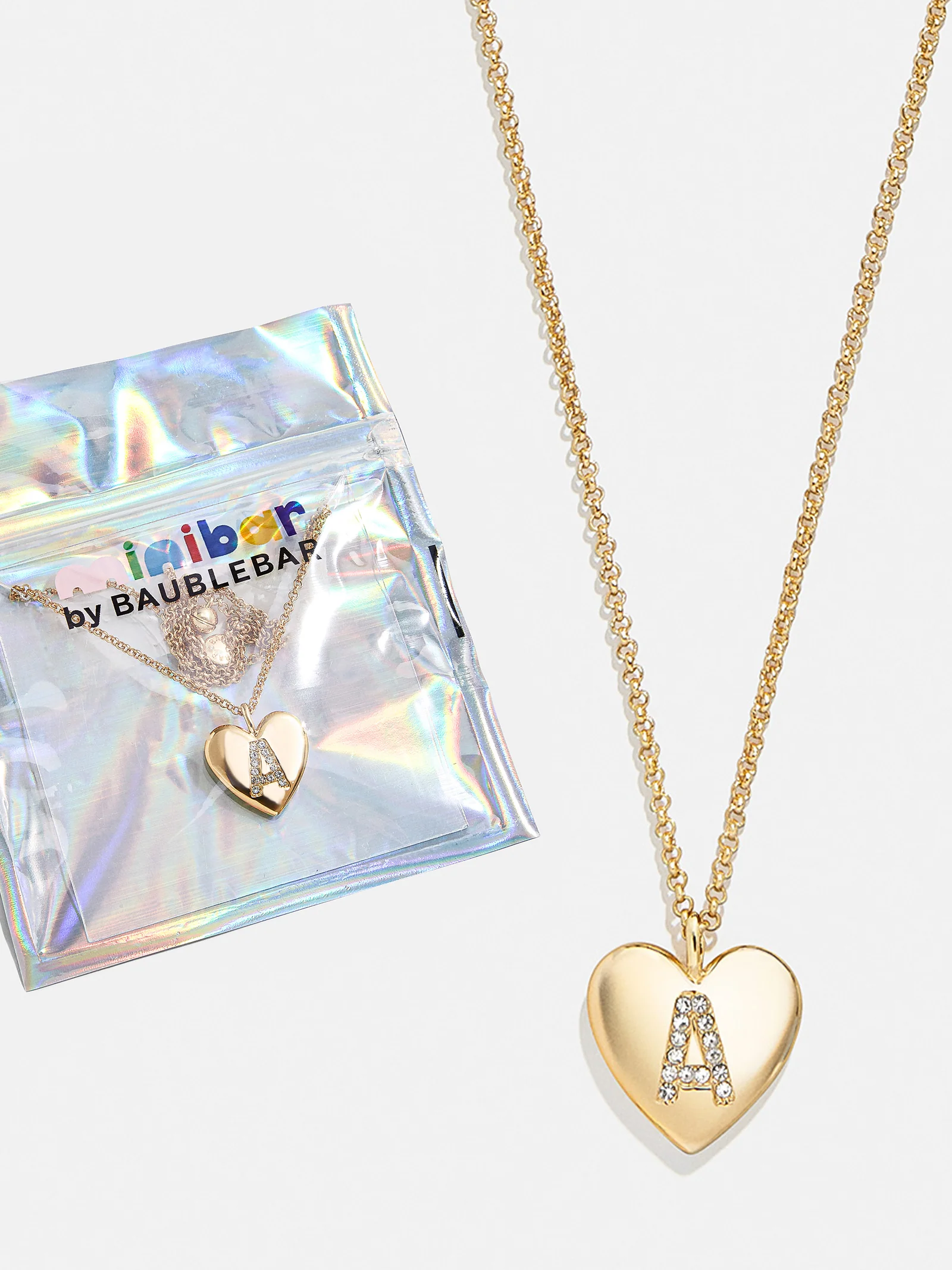 Little Love Kids' Initial Heart Necklace - Gold - Image 3
