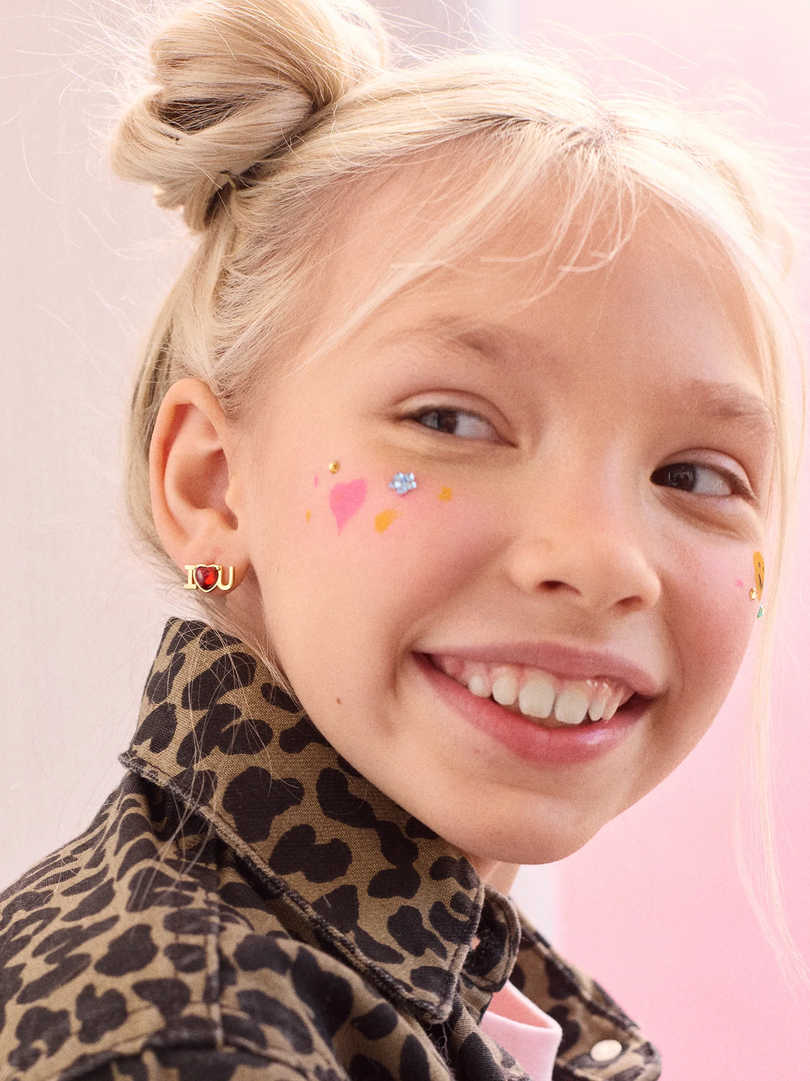 Kids' I Heart You Earrings - ILY - Image 2
