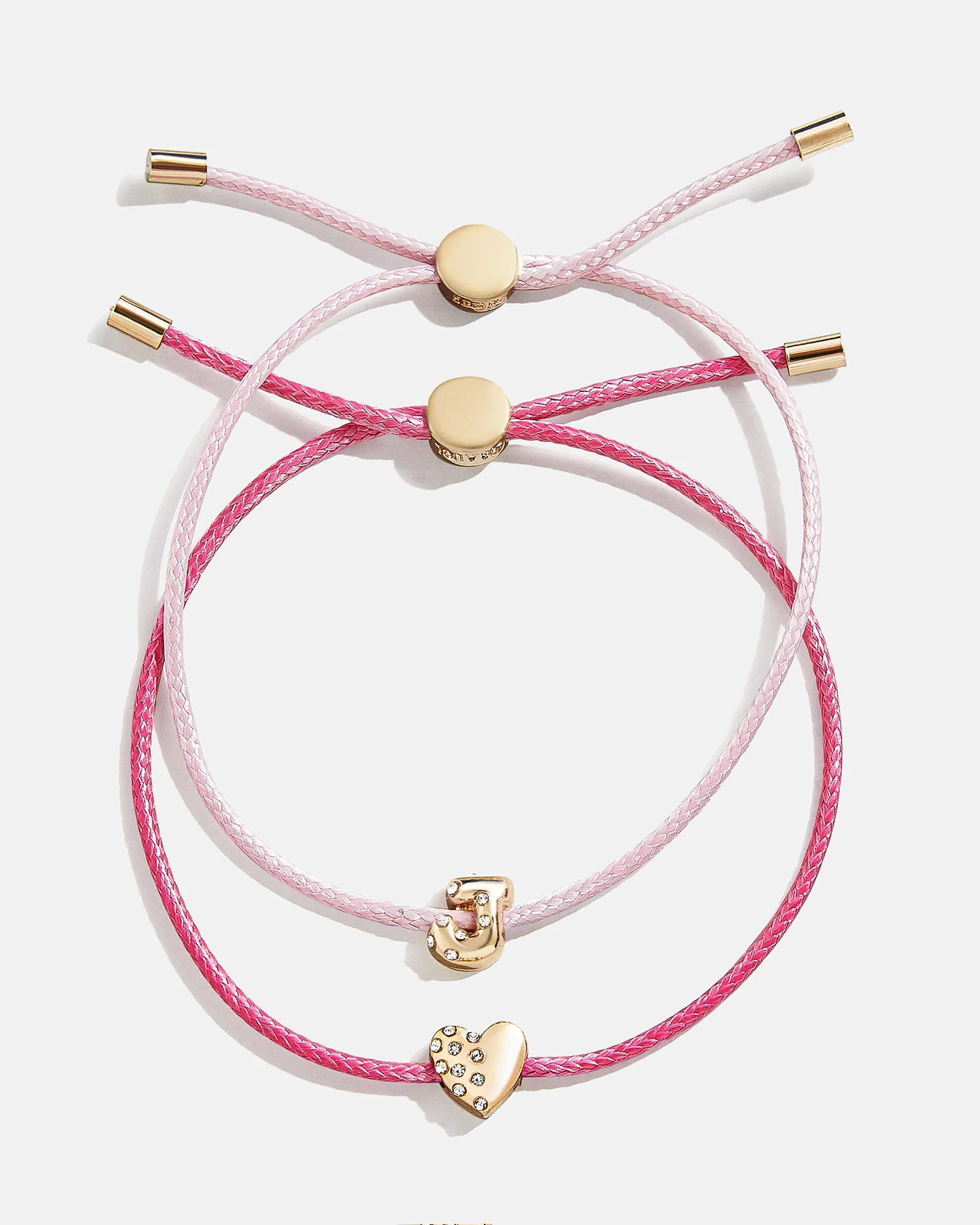 Kids' Cord Initial Bracelet Set - Pink - Image 12