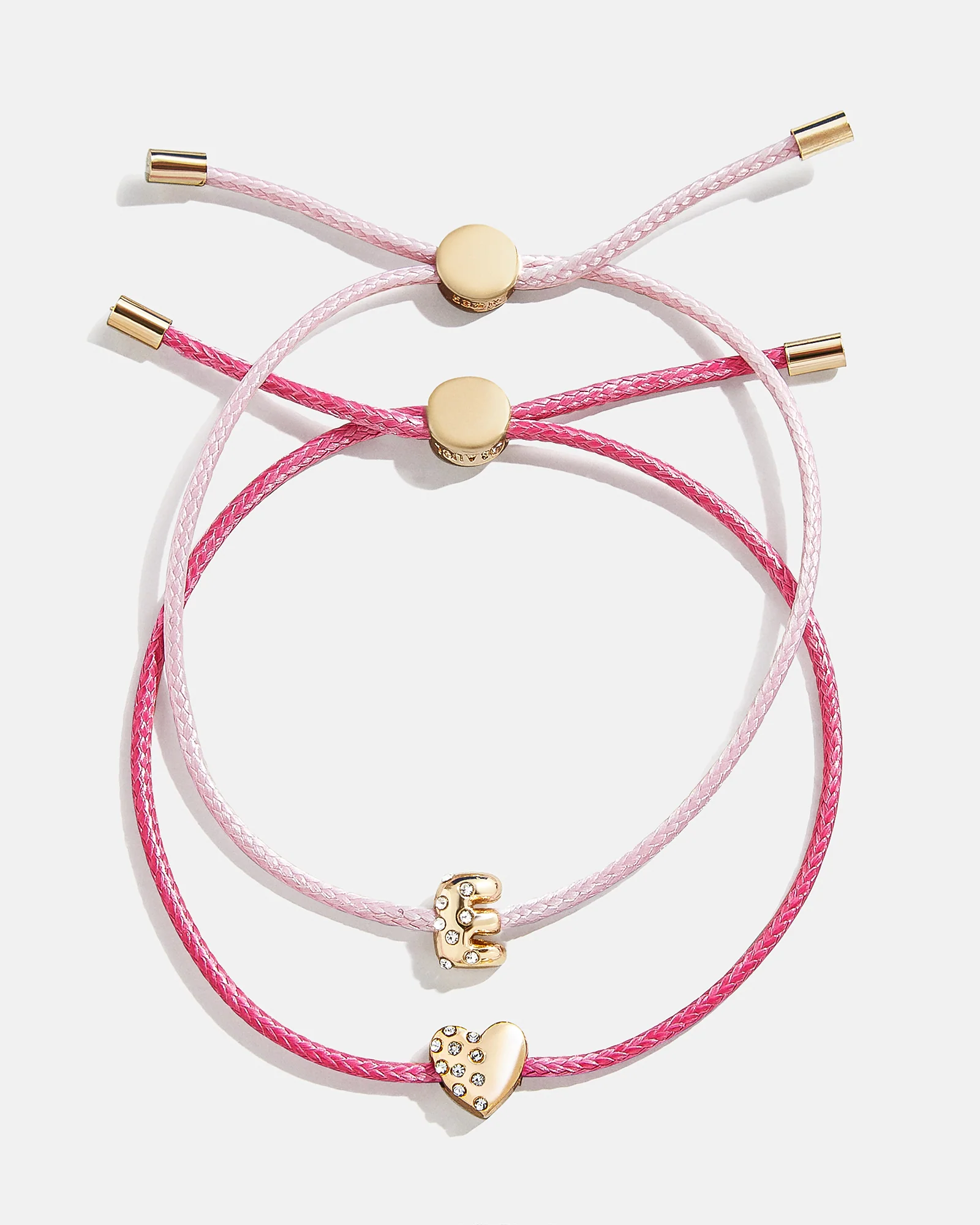 Kids' Cord Initial Bracelet Set - Pink - Image 7