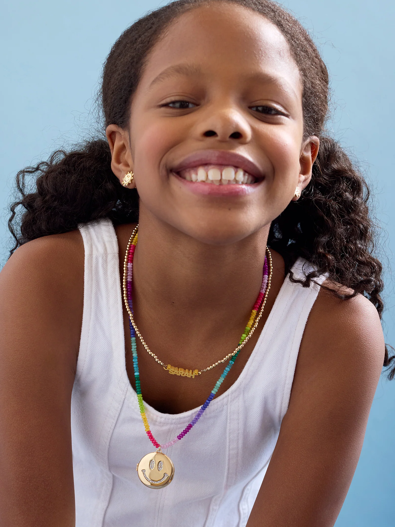 Lil' Smiley Kids’ Locket Necklace - Smiley Face - Image 2
