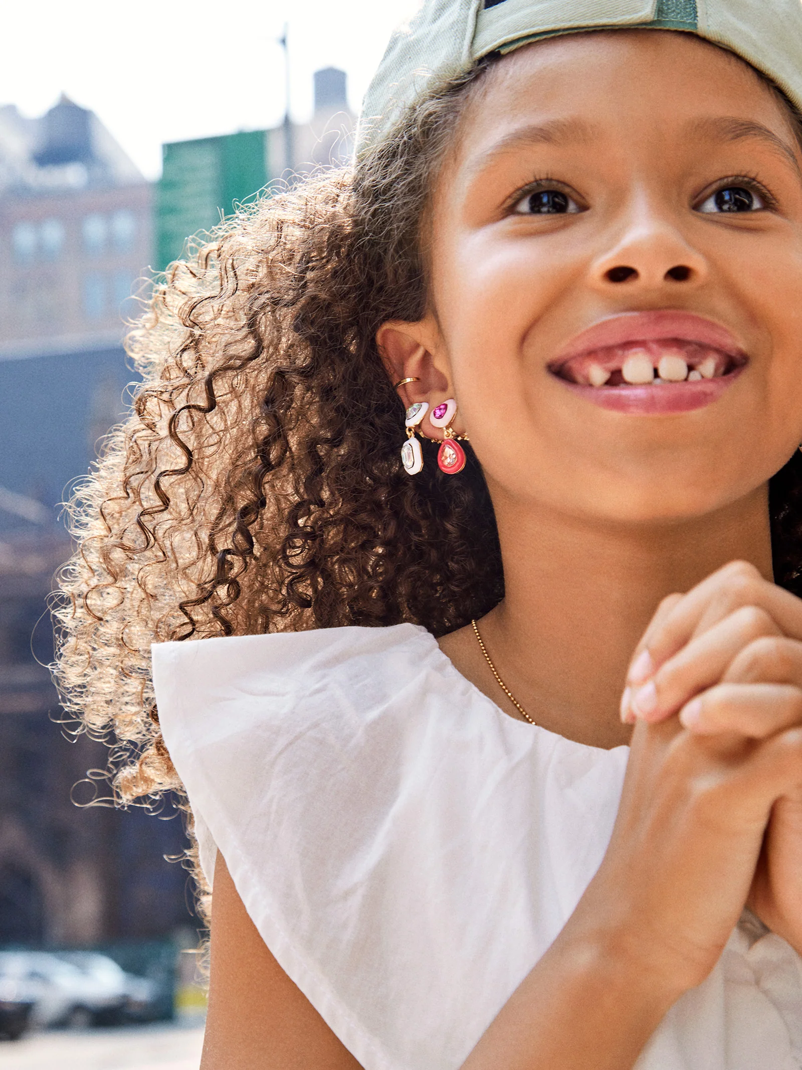Sarah Kids' Clip-On Earring Set - Pink - Image 2